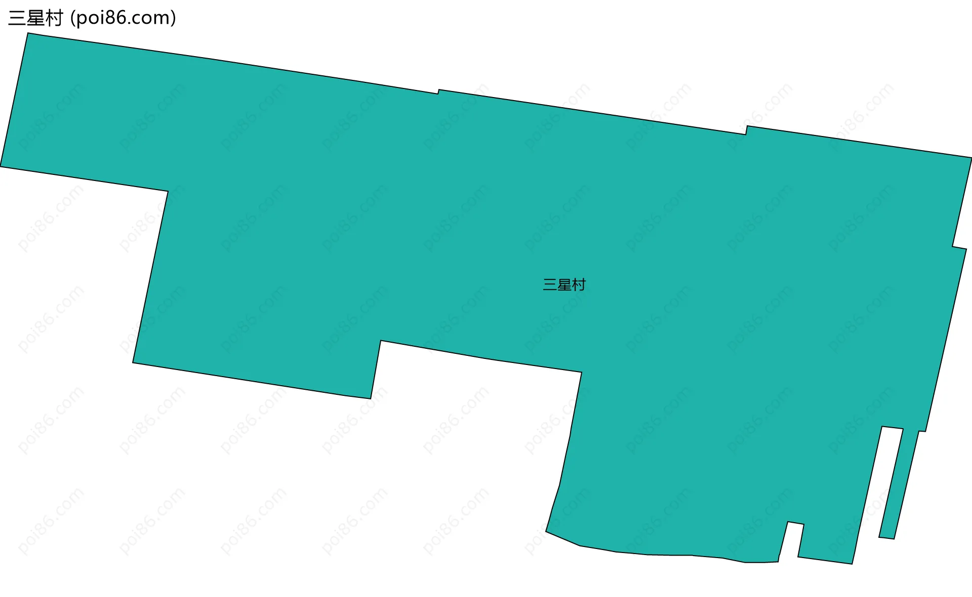 三星村边界地图