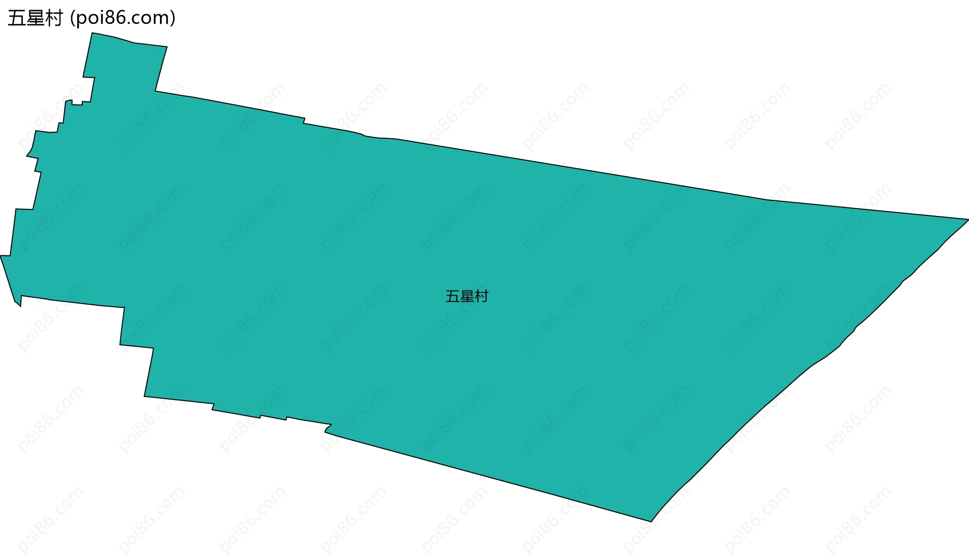 五星村边界地图