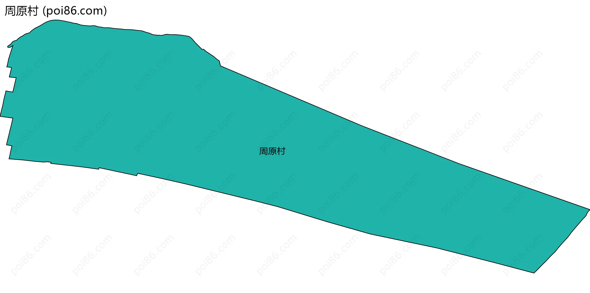 周原村边界地图