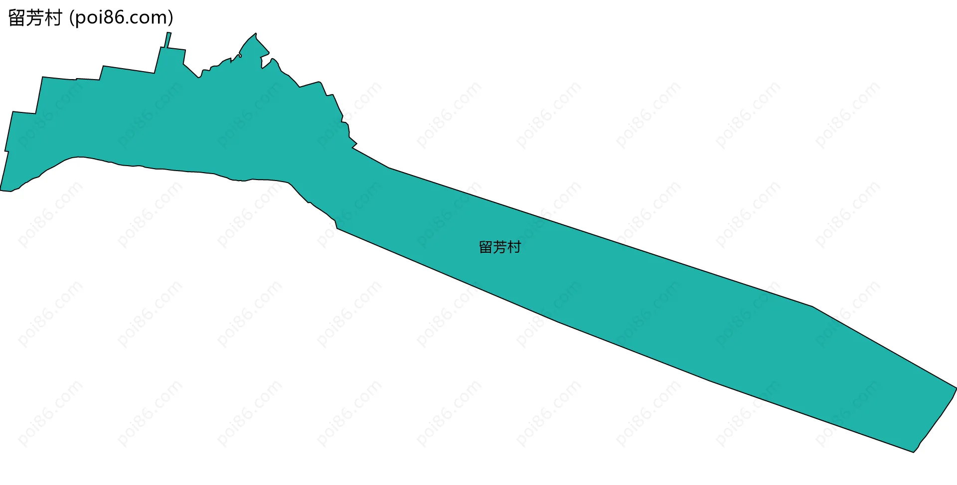 留芳村边界地图