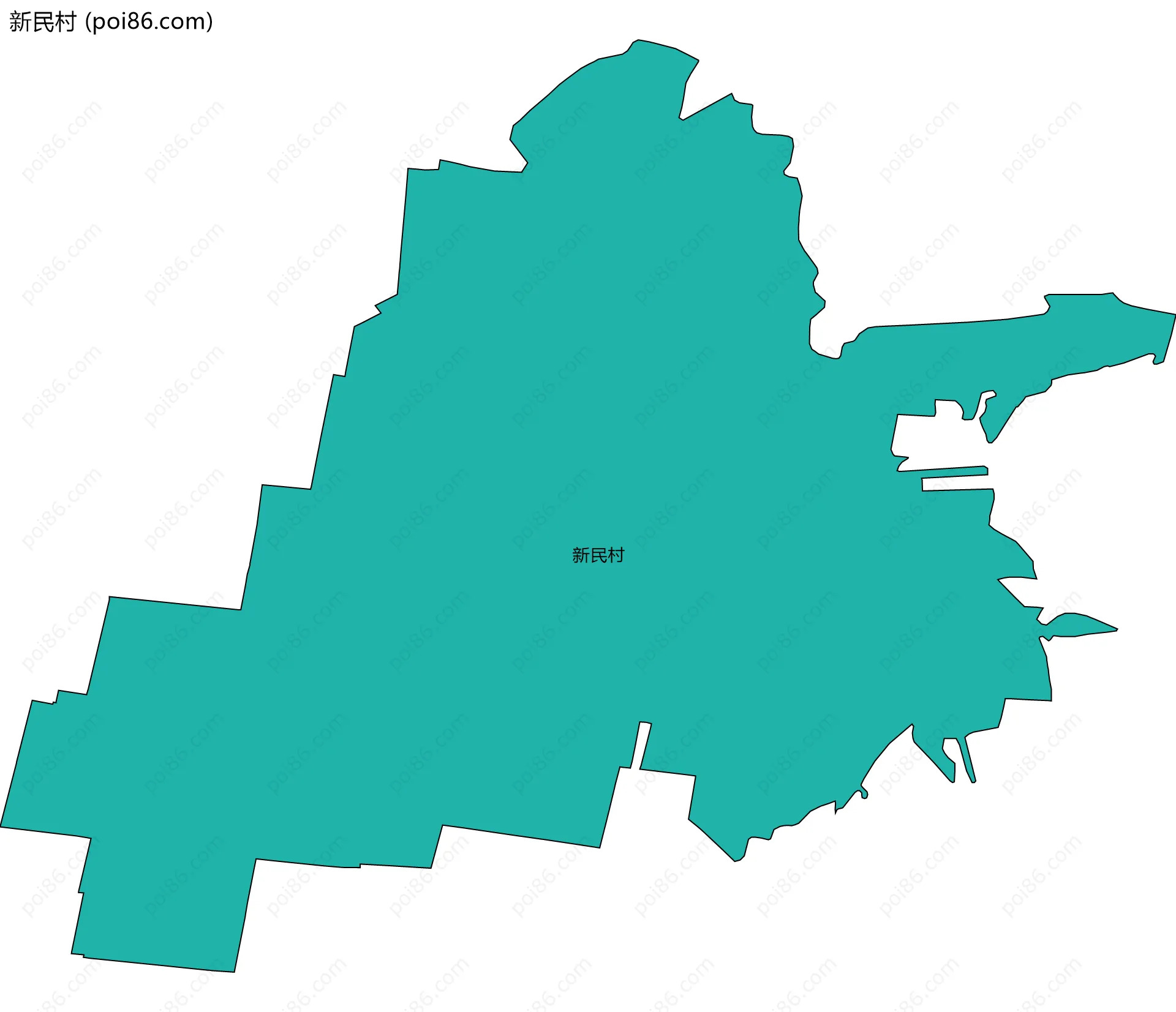 新民村边界地图
