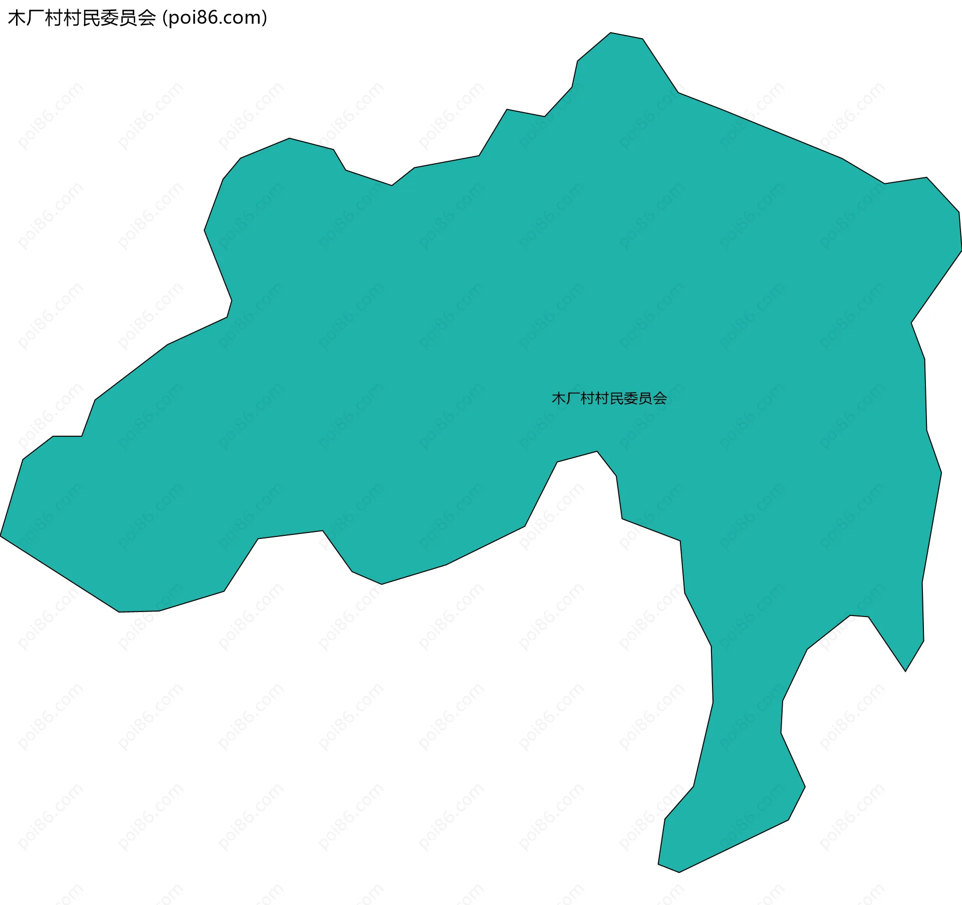 木厂村村民委员会边界地图