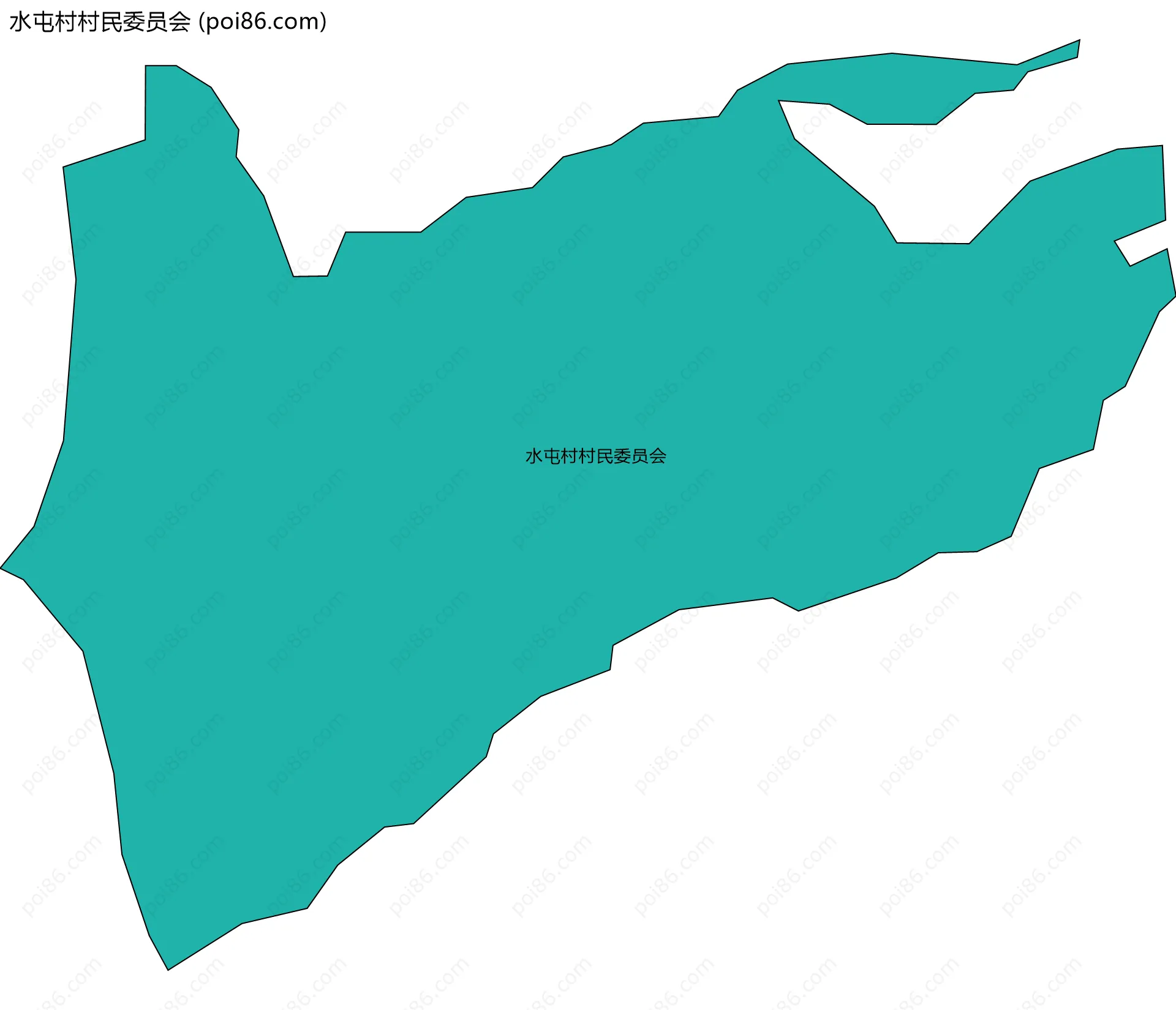 水屯村村民委员会边界地图