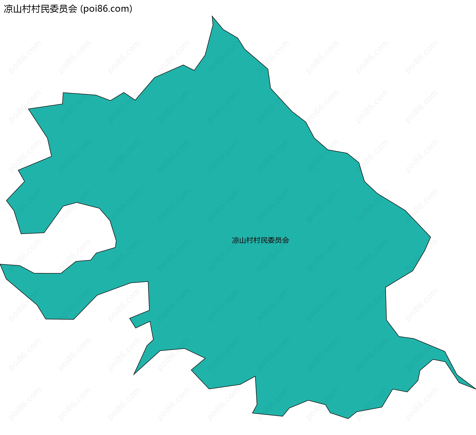 凉山村村民委员会边界地图