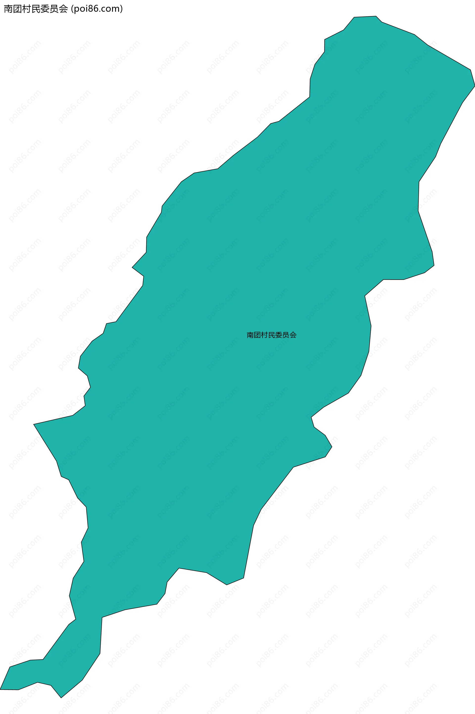 南团村民委员会边界地图