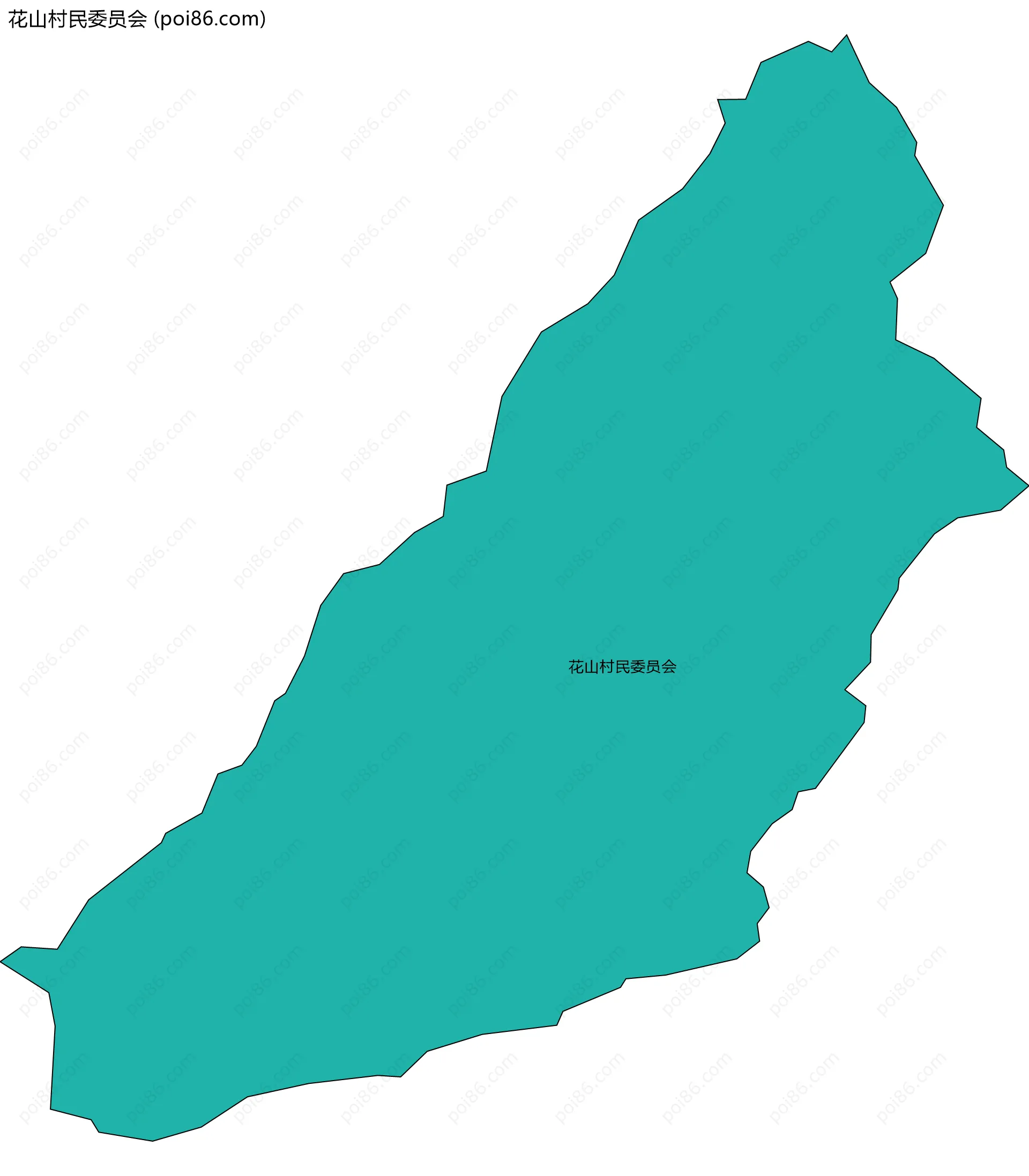 花山村民委员会边界地图