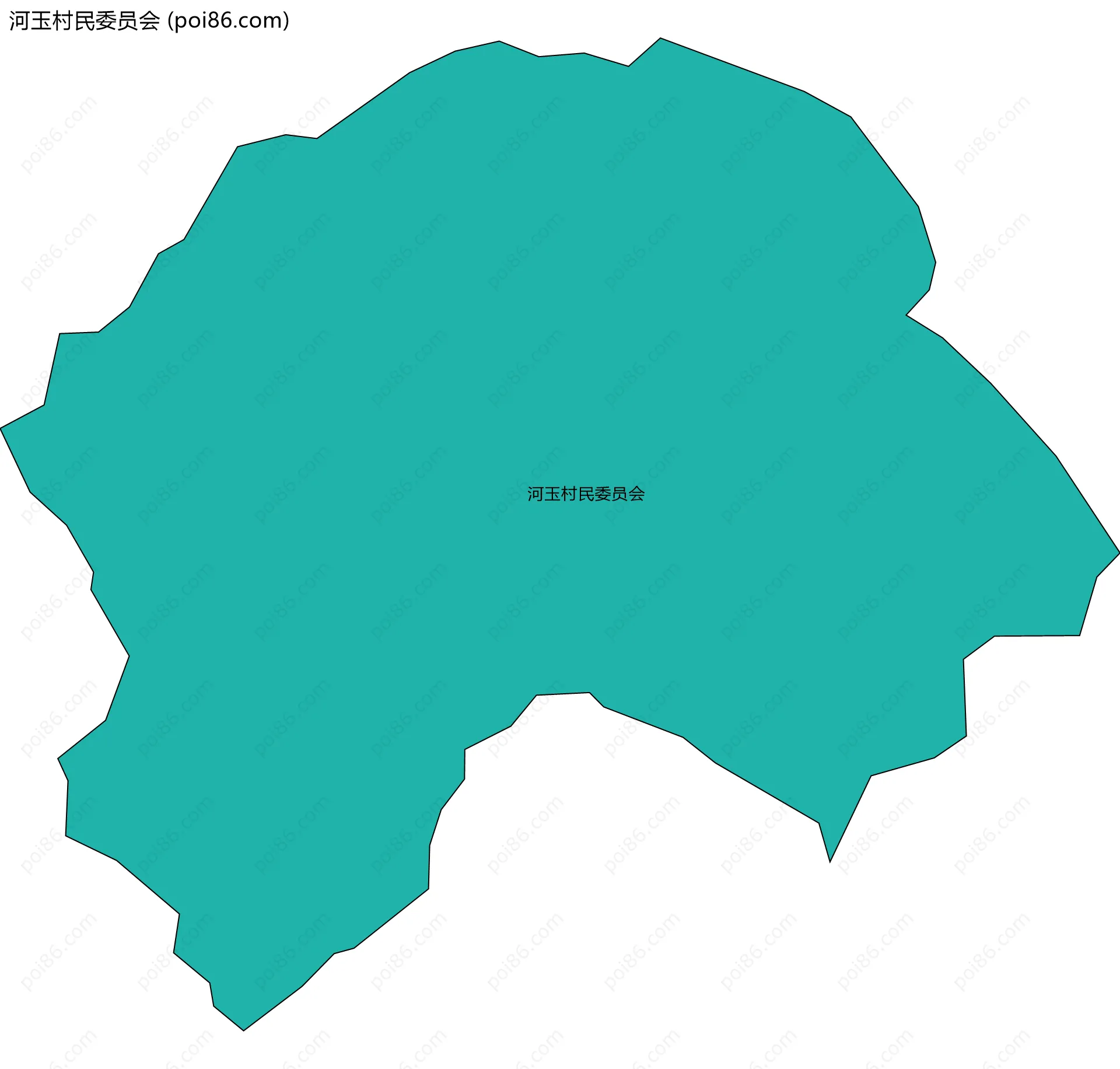 河玉村民委员会边界地图