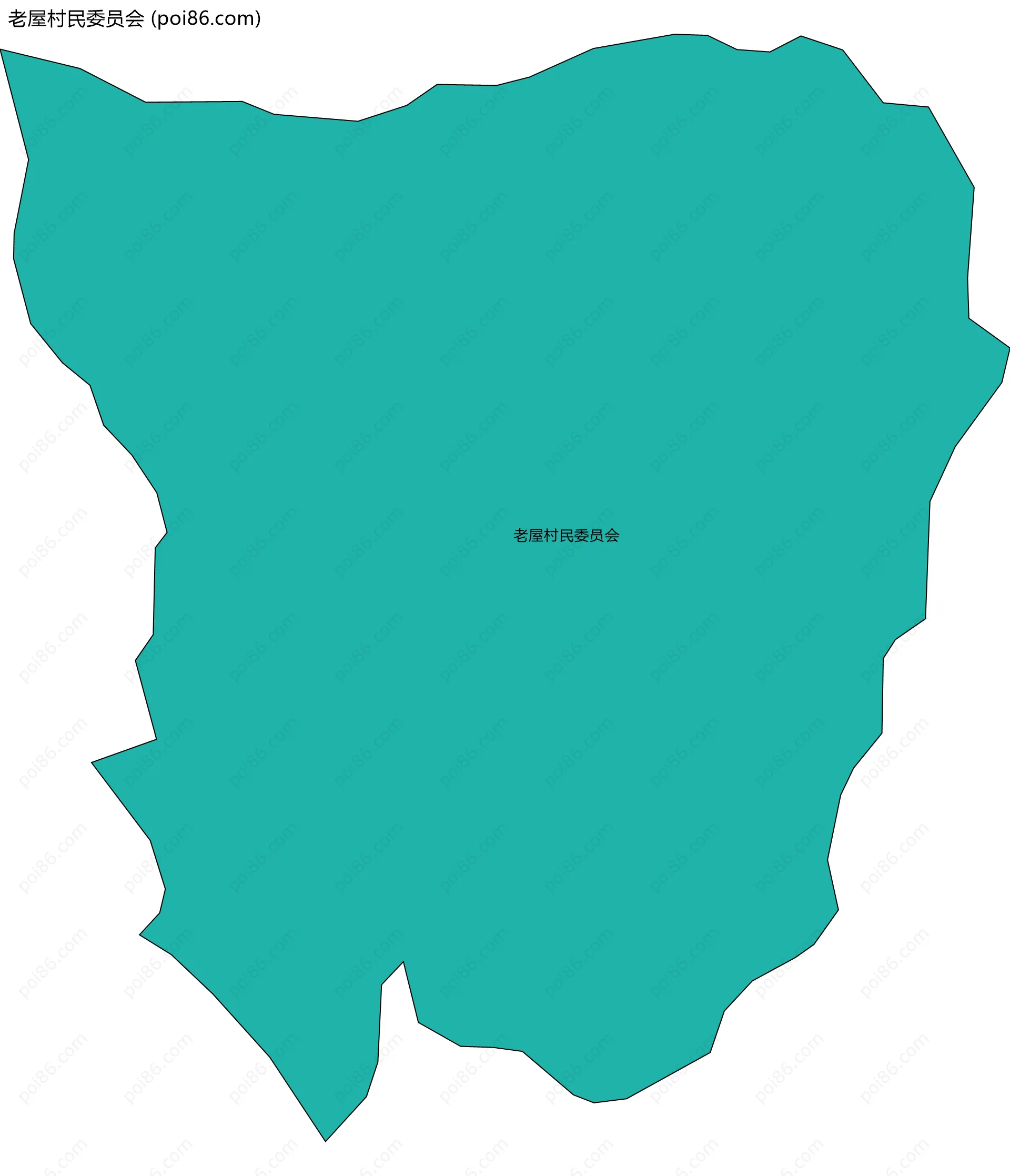 老屋村民委员会边界地图