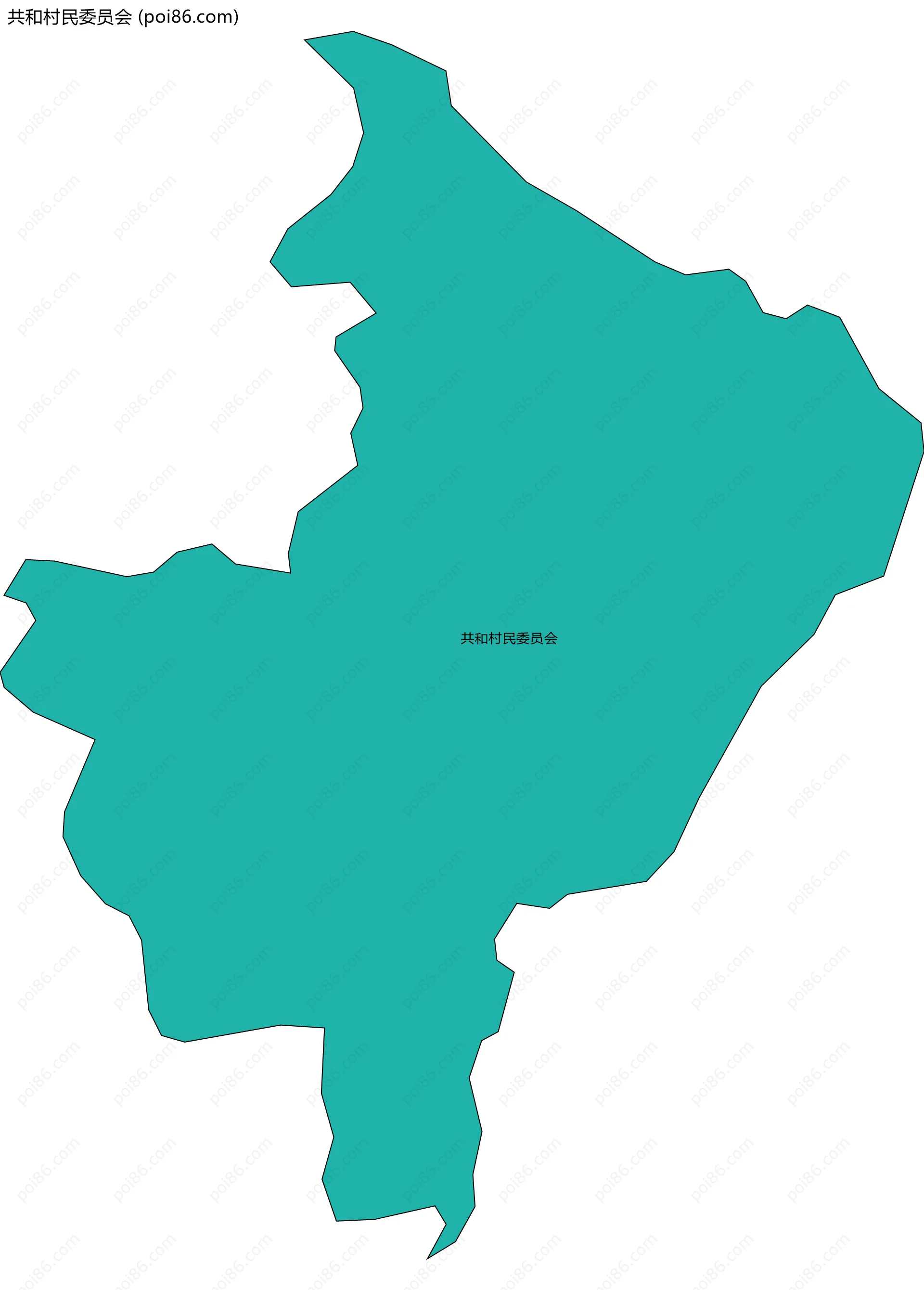 共和村民委员会边界地图