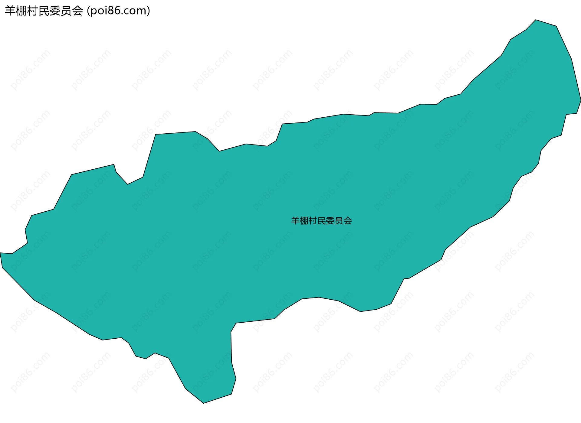 羊棚村民委员会边界地图
