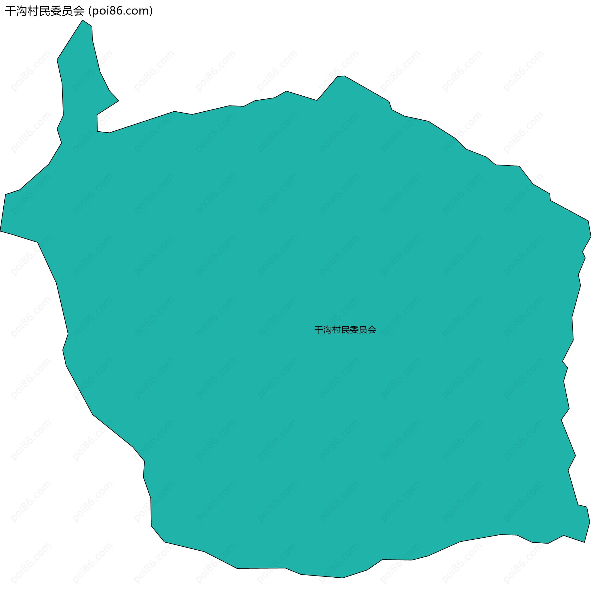 干沟村民委员会边界地图