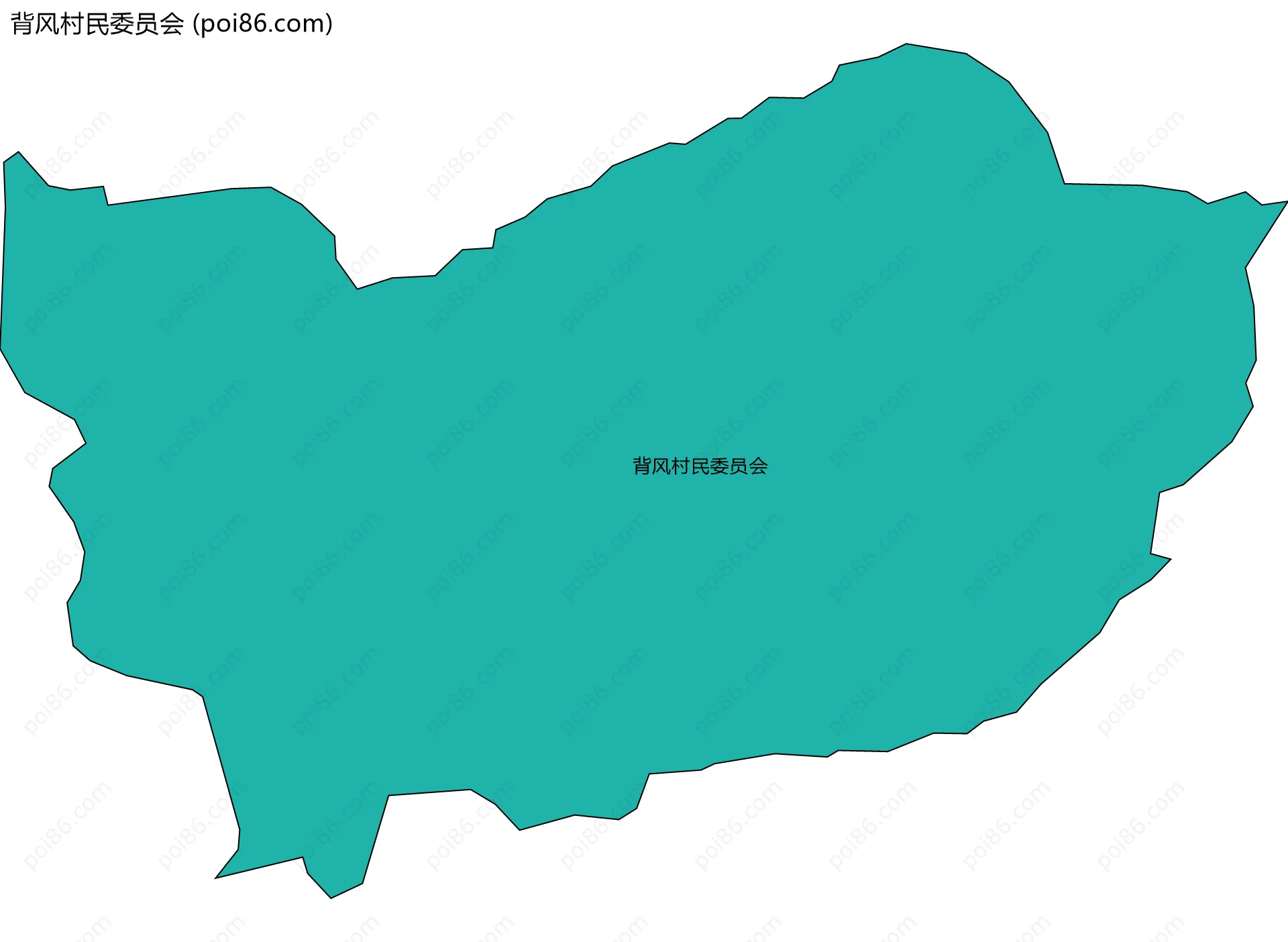 背风村民委员会边界地图
