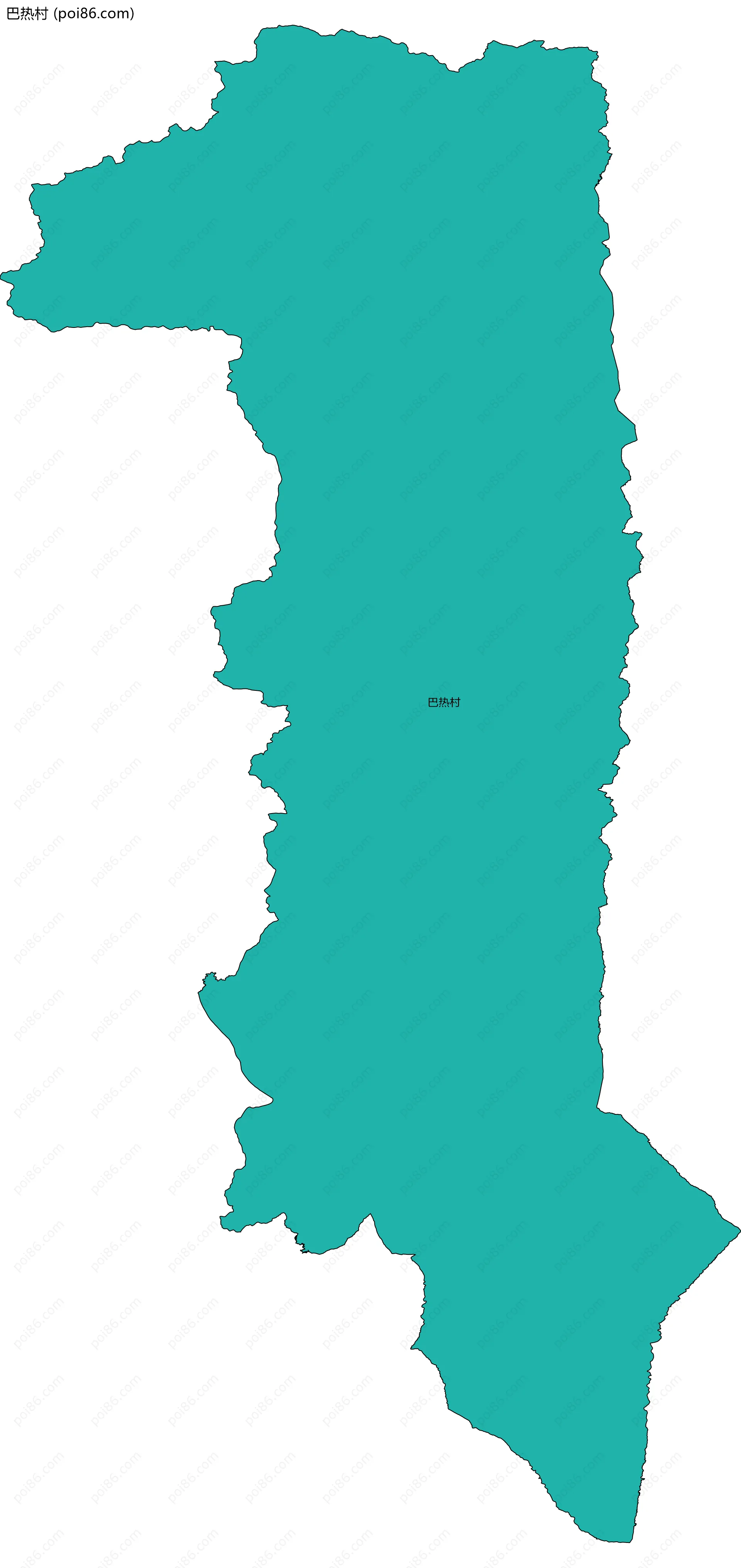 巴热村边界地图