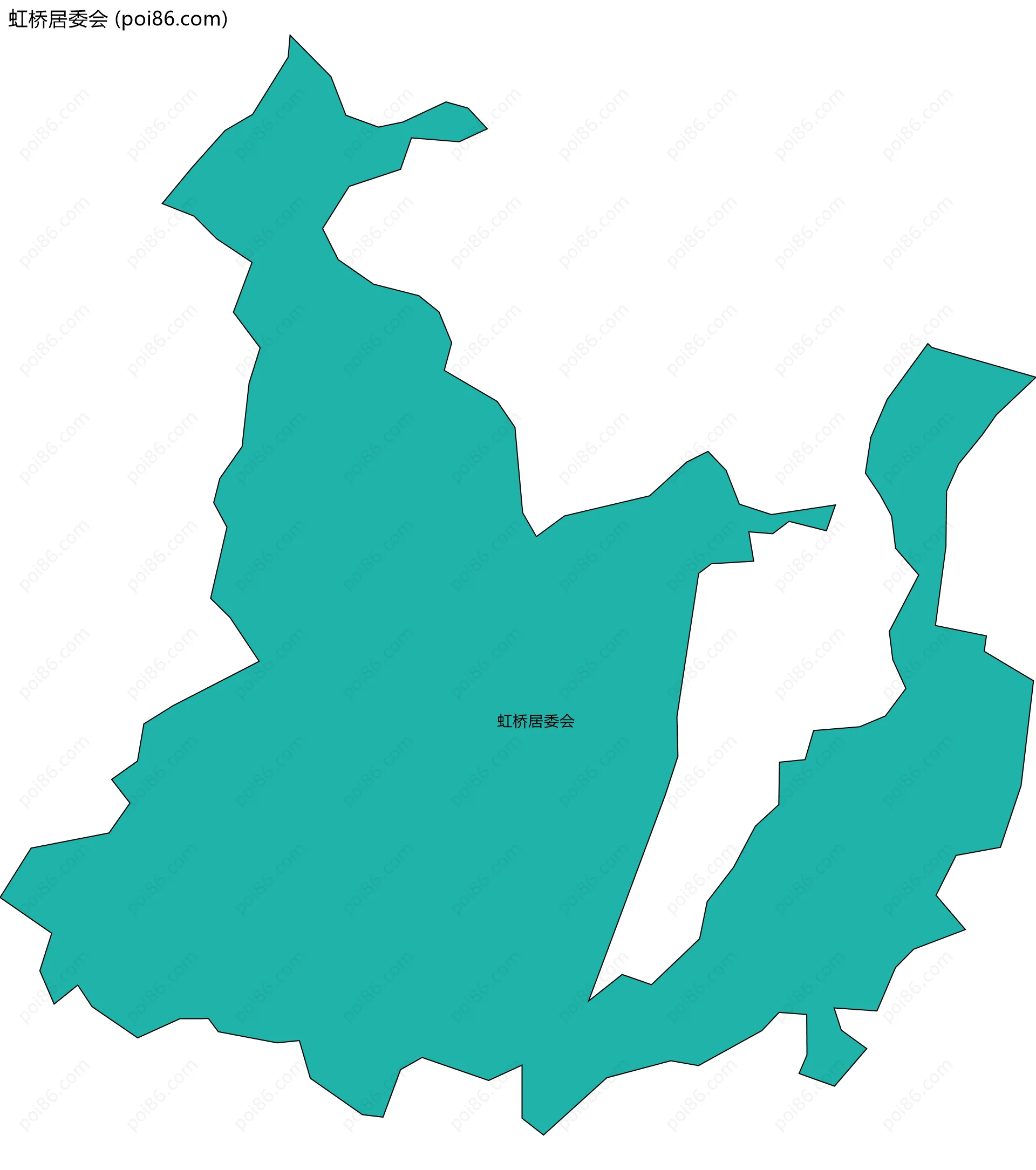 虹桥居委会边界地图