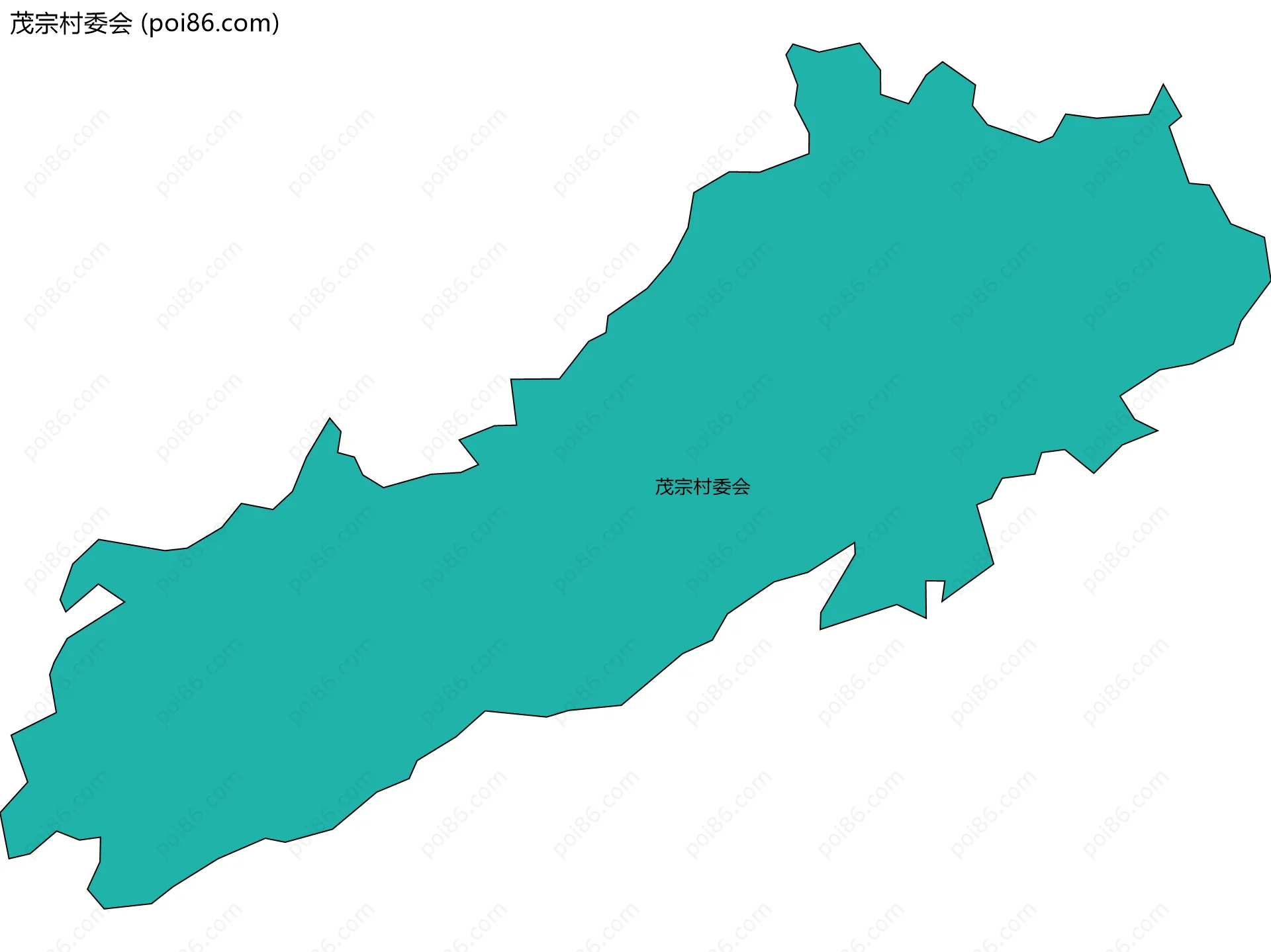 茂宗村委会边界地图