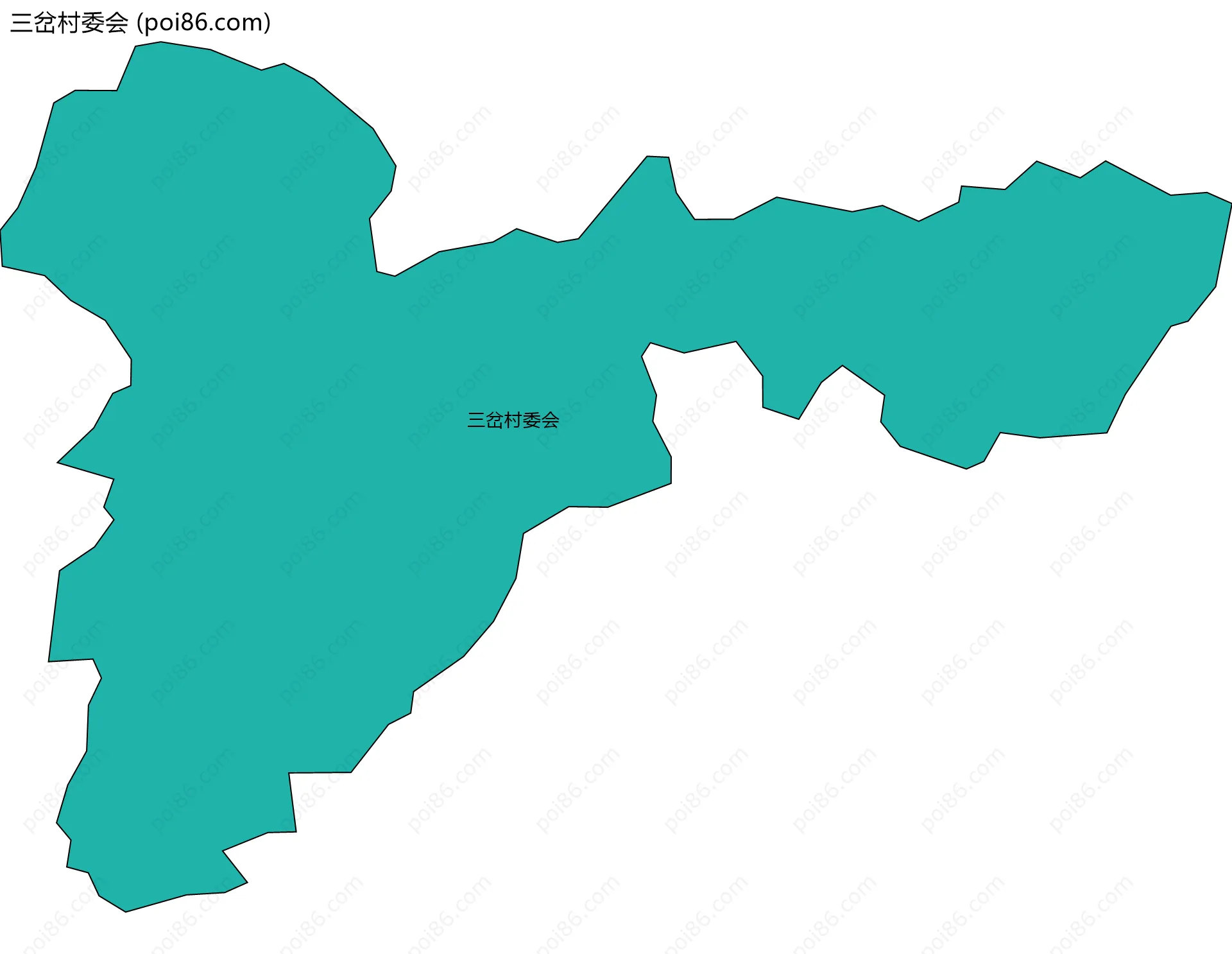 三岔村委会边界地图