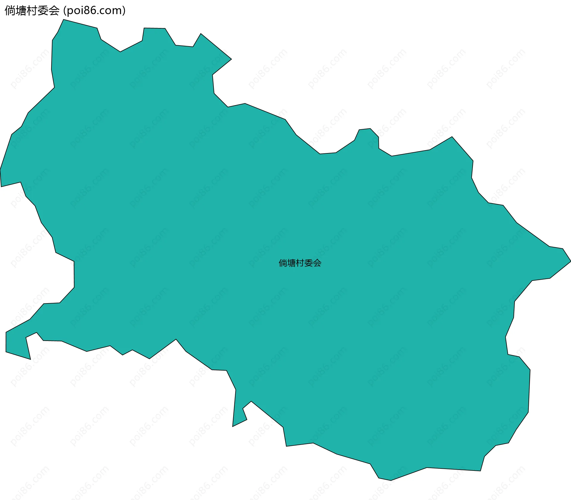 倘塘村委会边界地图