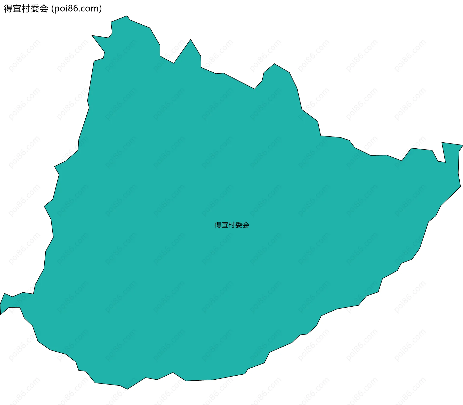 得宜村委会边界地图