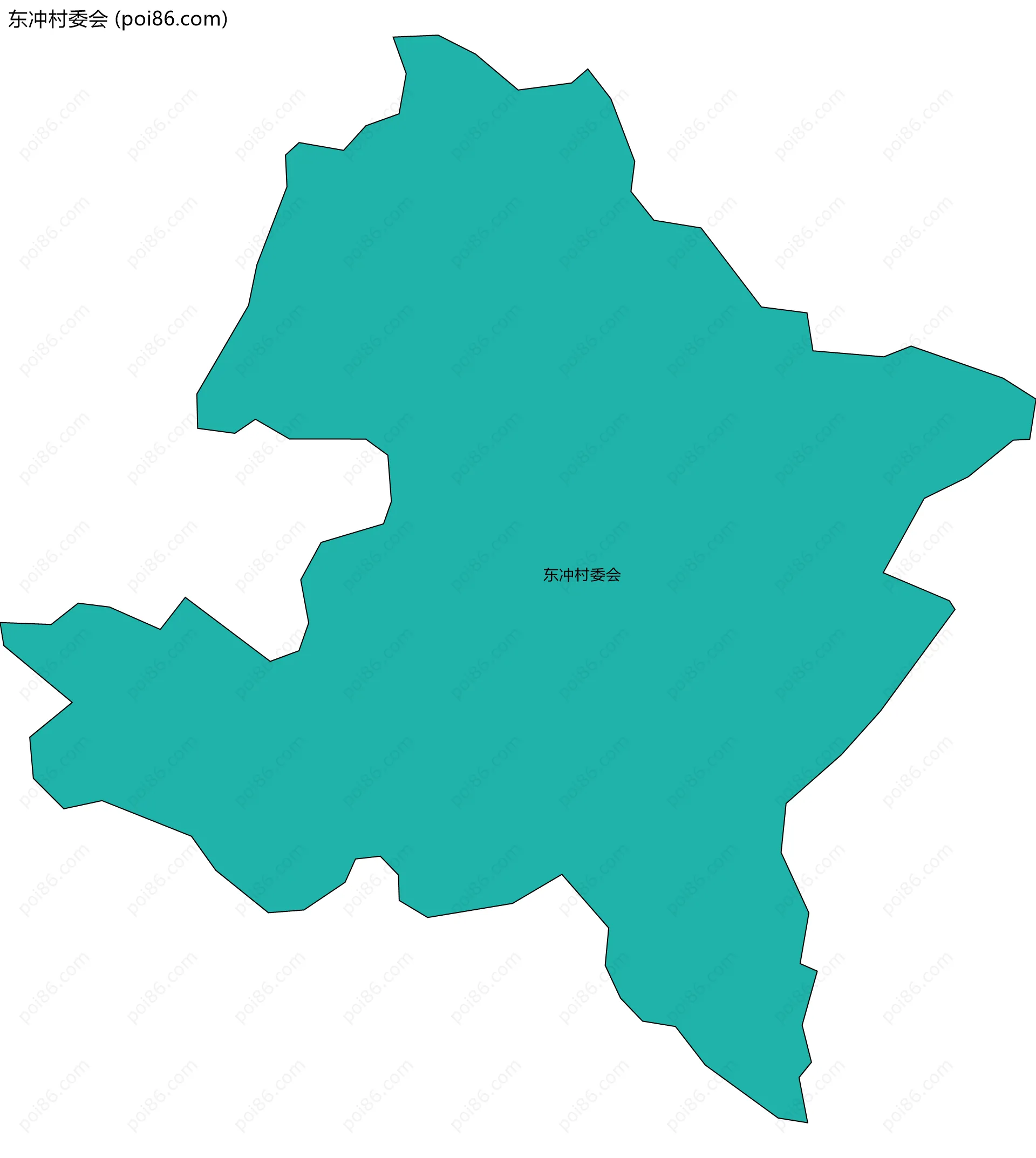 东冲村委会边界地图