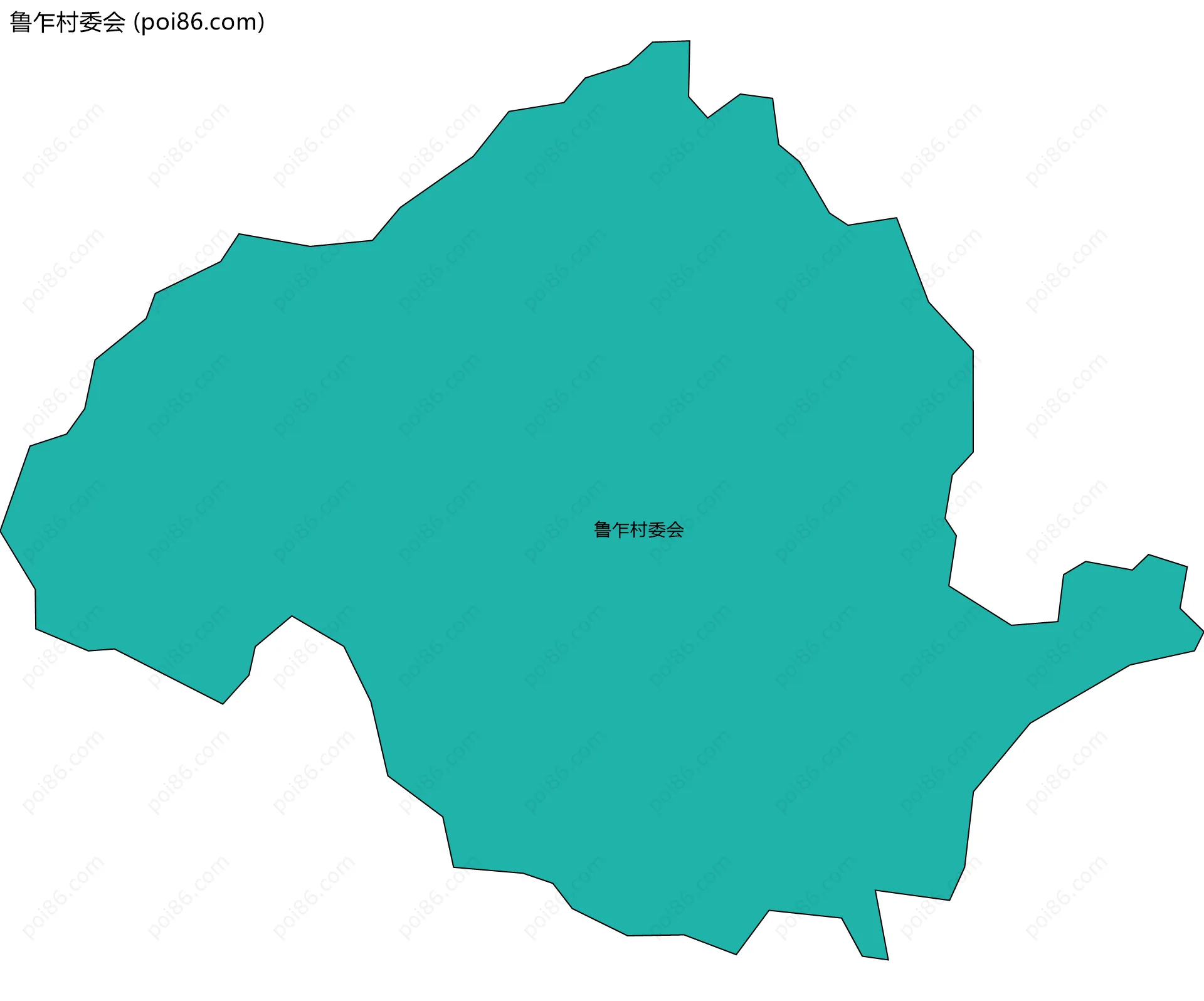 鲁乍村委会边界地图