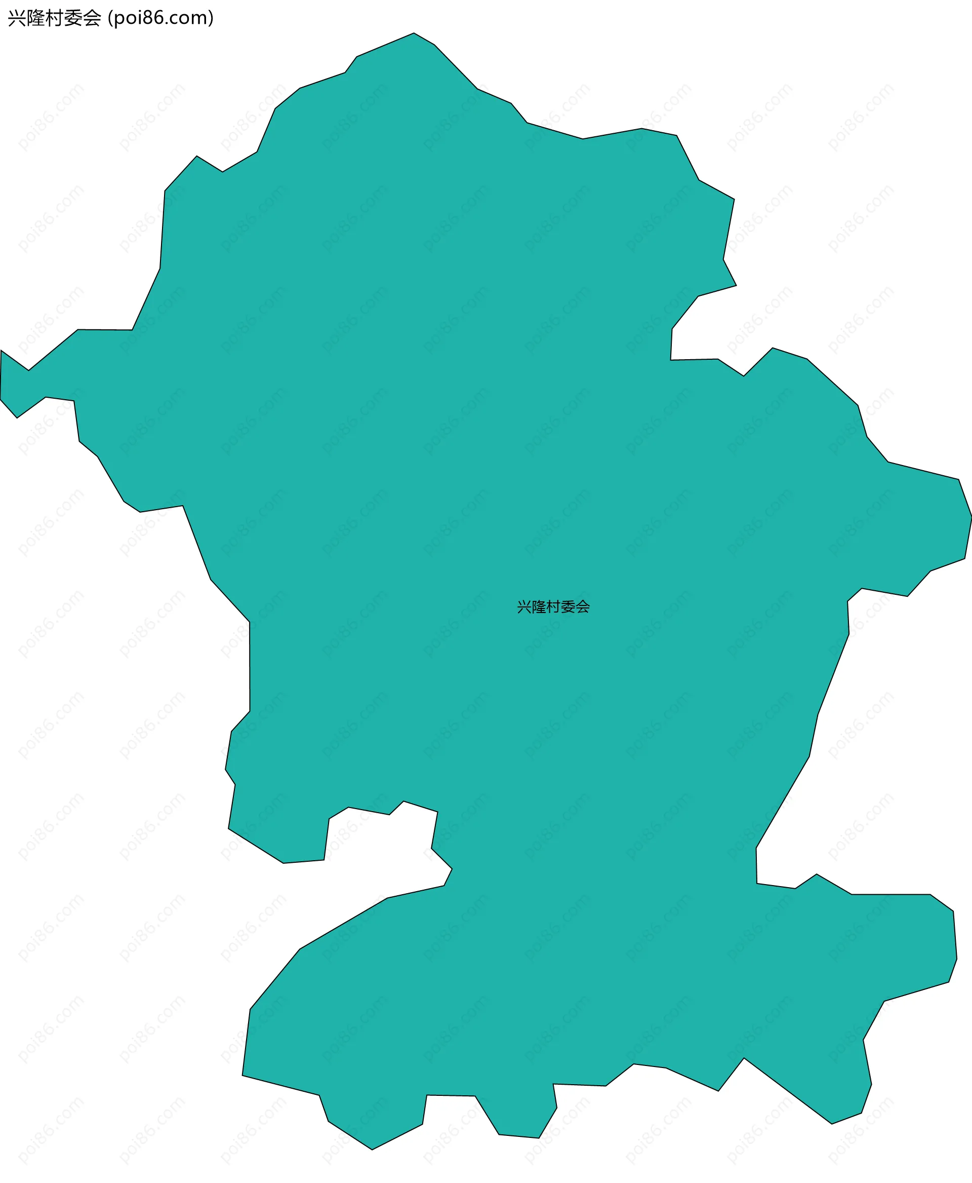 兴隆村委会边界地图