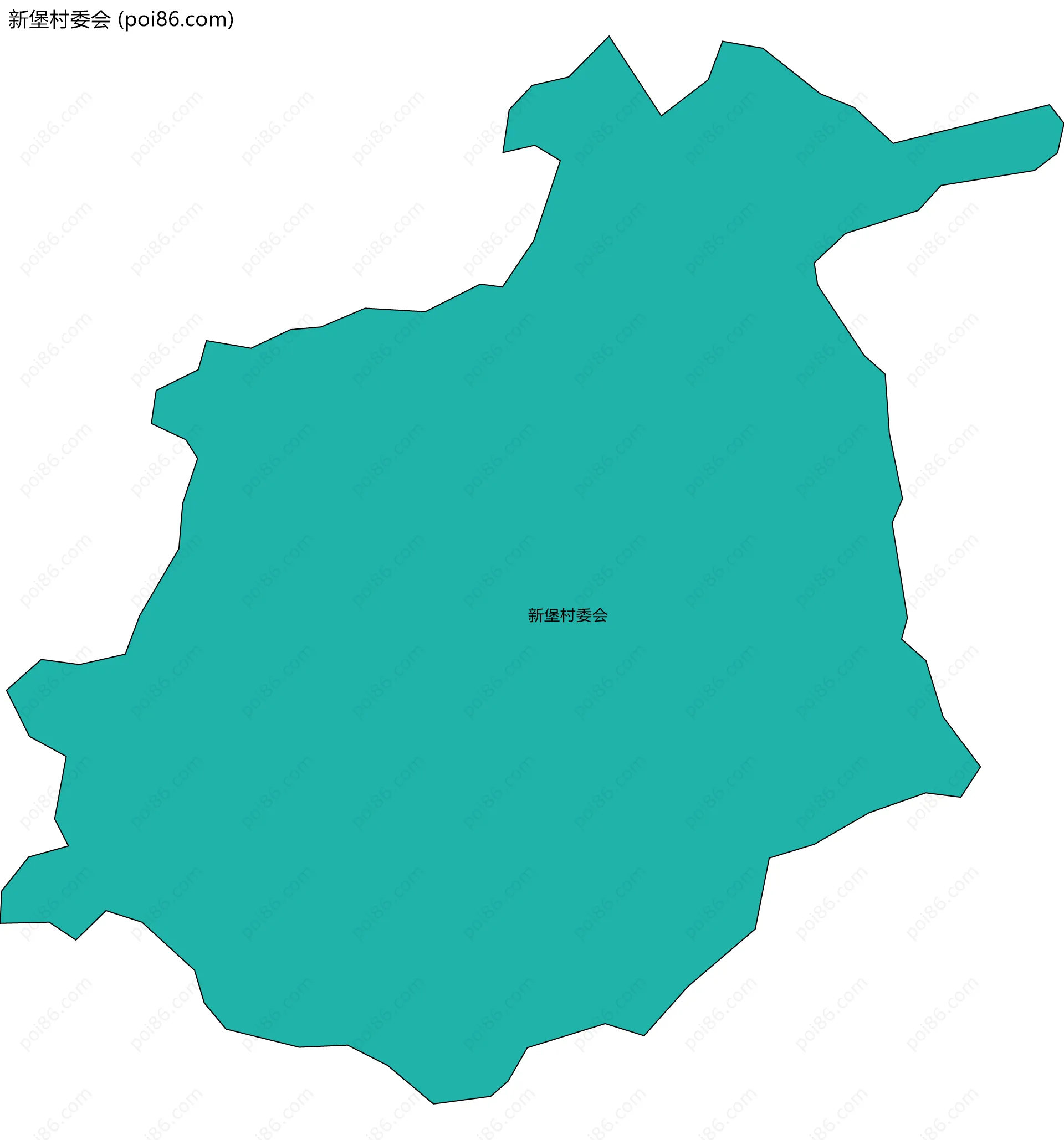 新堡村委会边界地图