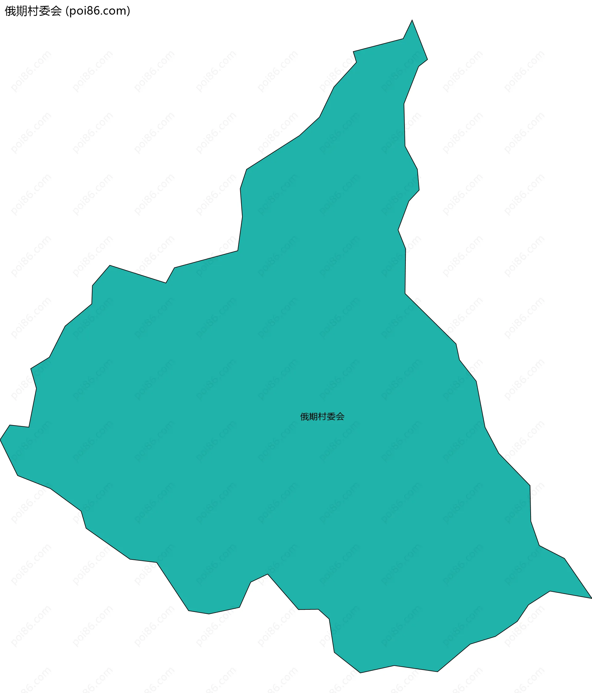 俄期村委会边界地图