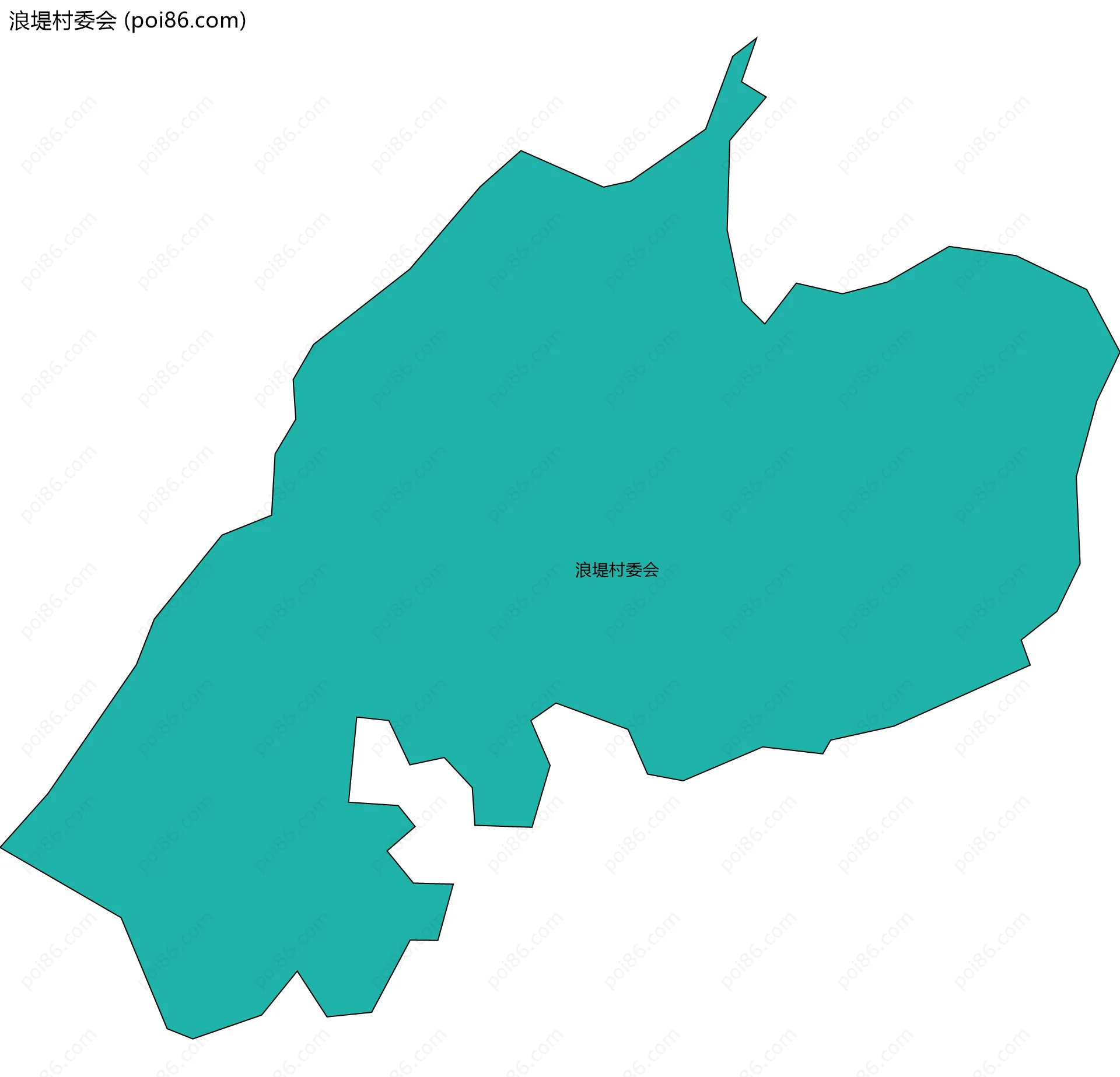 浪堤村委会边界地图