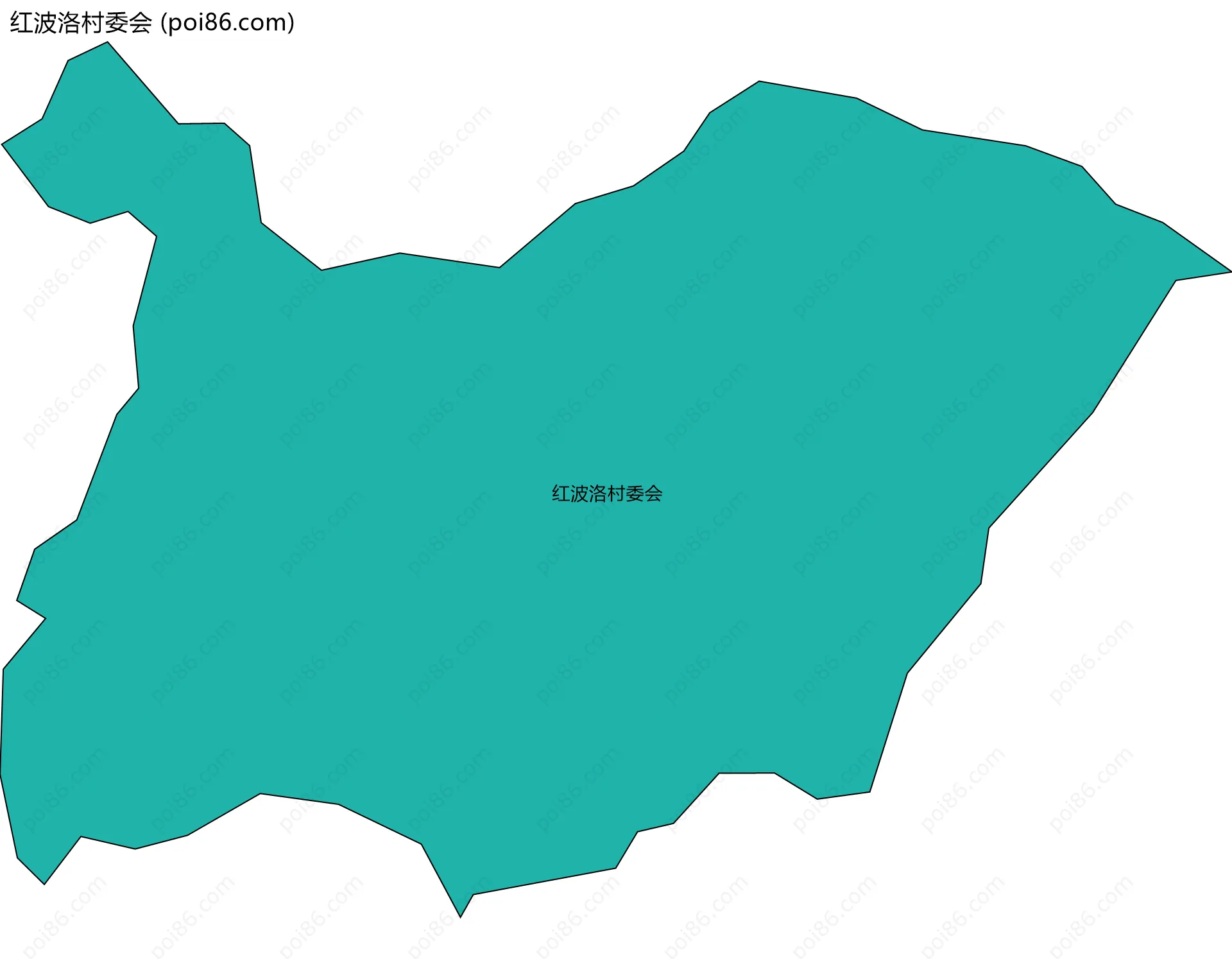 红波洛村委会边界地图