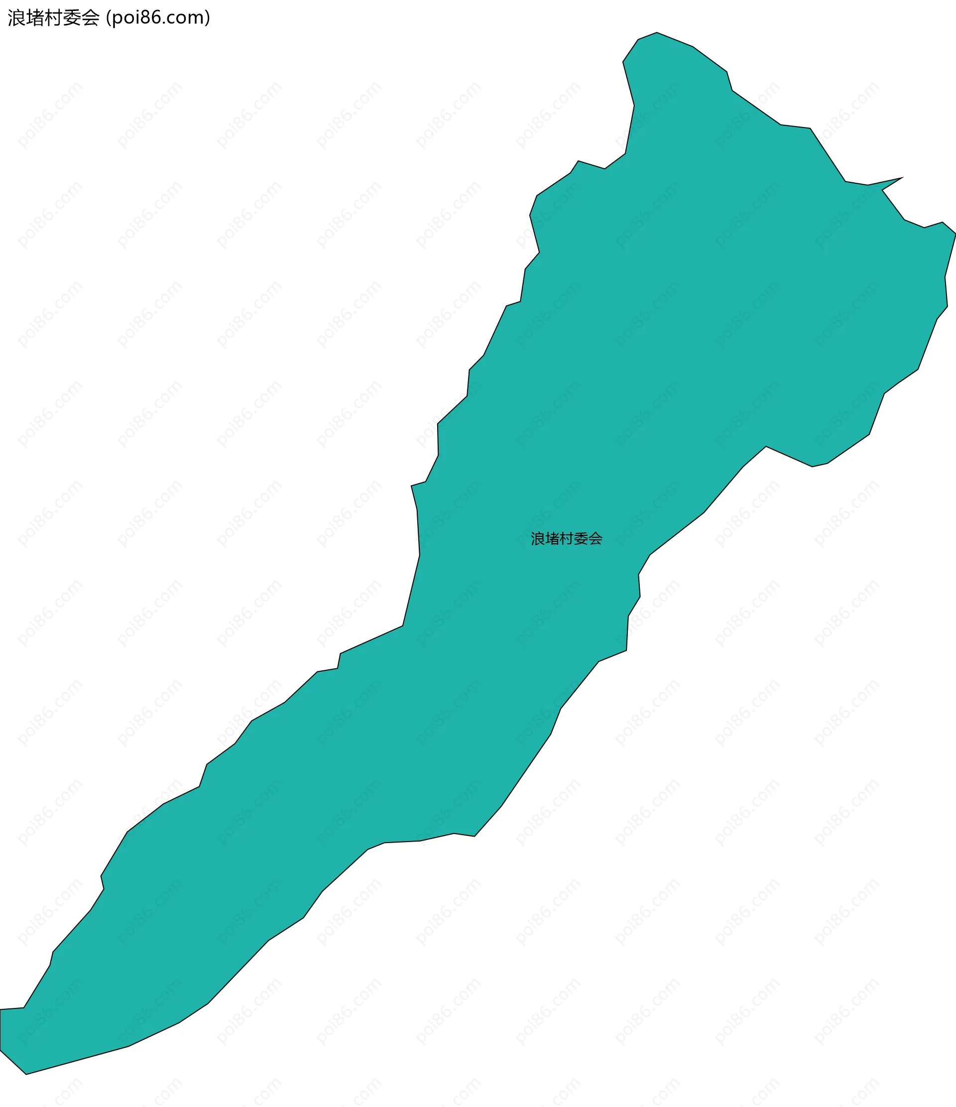 浪堵村委会边界地图
