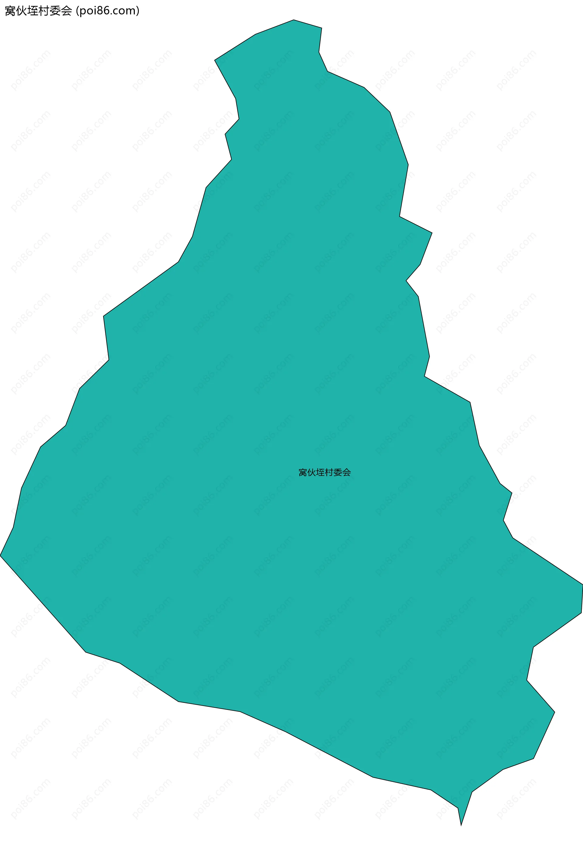 窝伙垤村委会边界地图