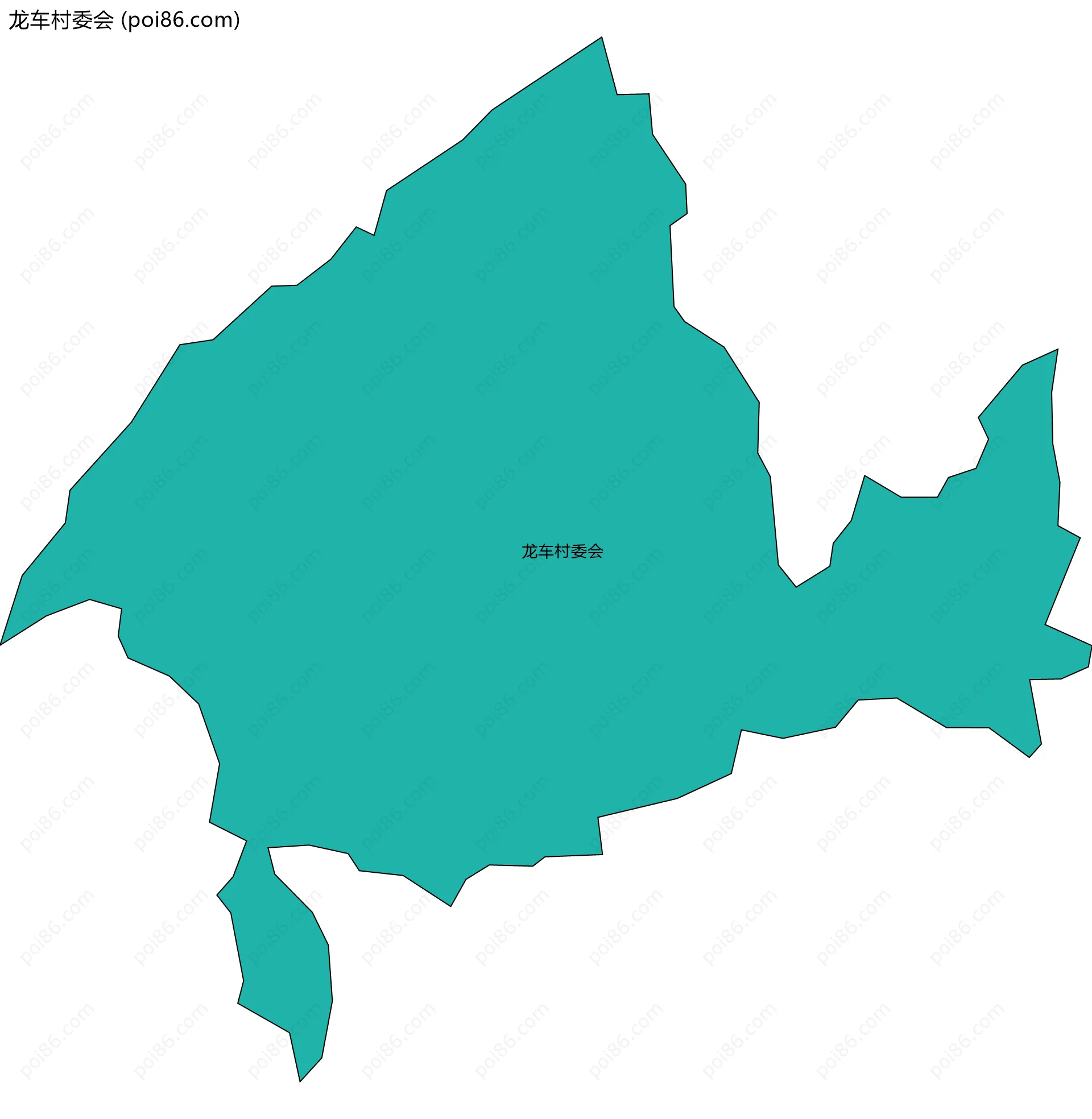 龙车村委会边界地图