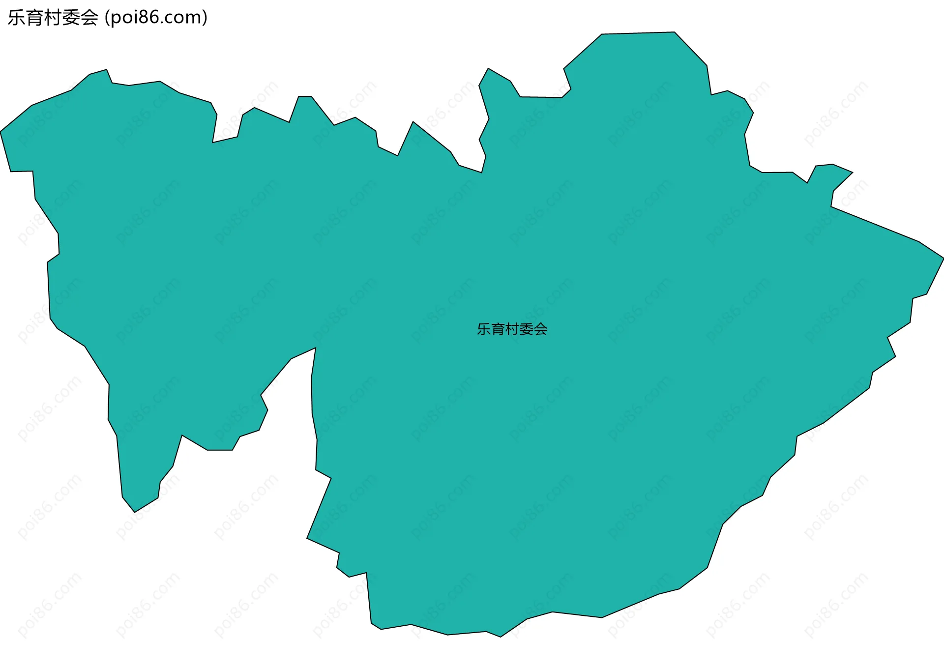 乐育村委会边界地图