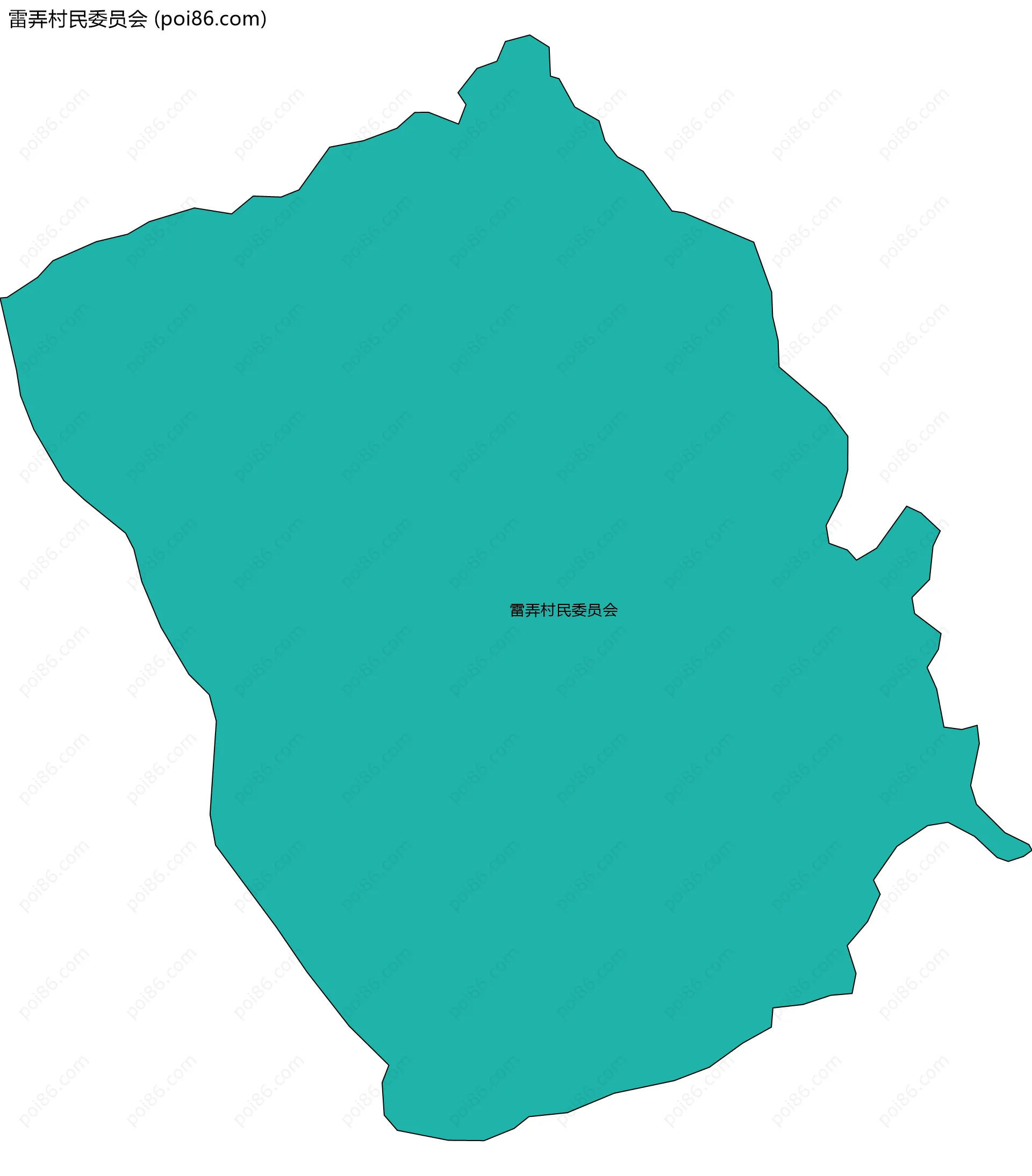 雷弄村民委员会边界地图
