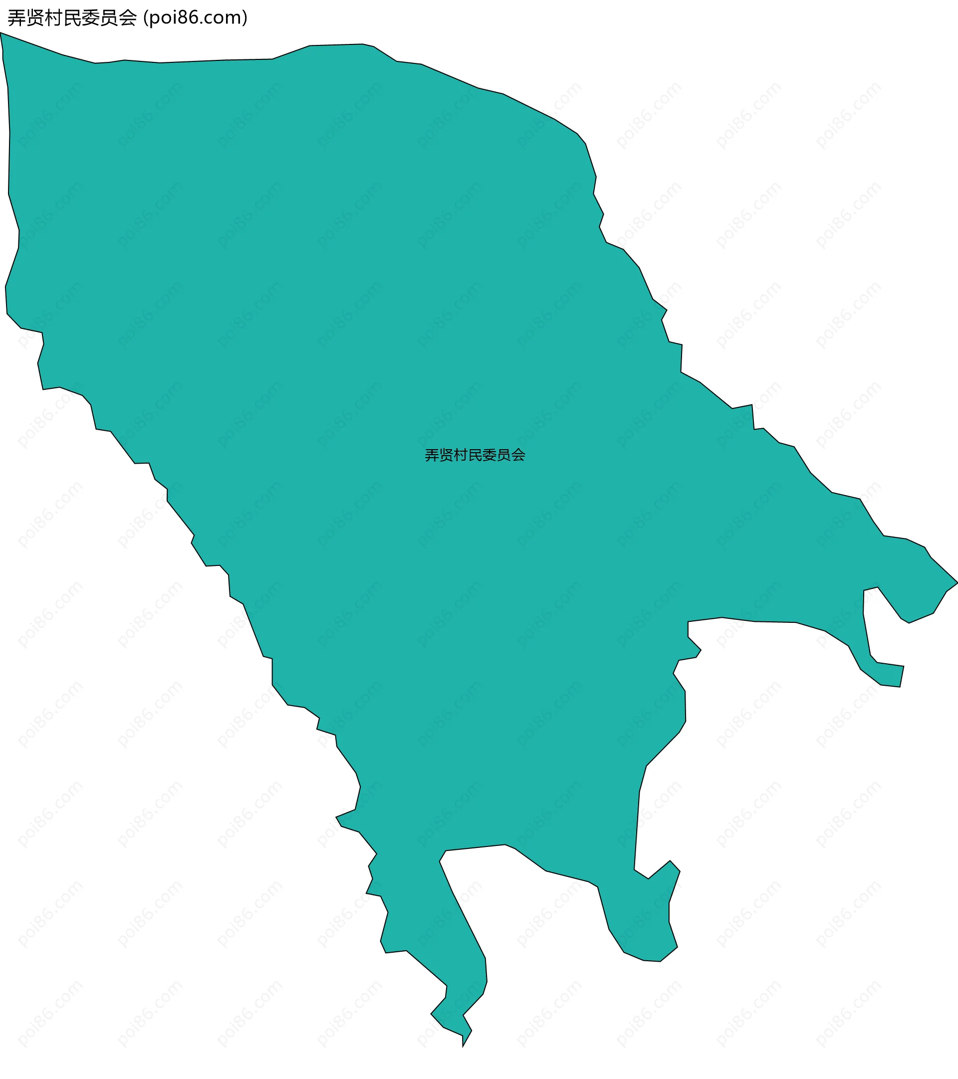 弄贤村民委员会边界地图