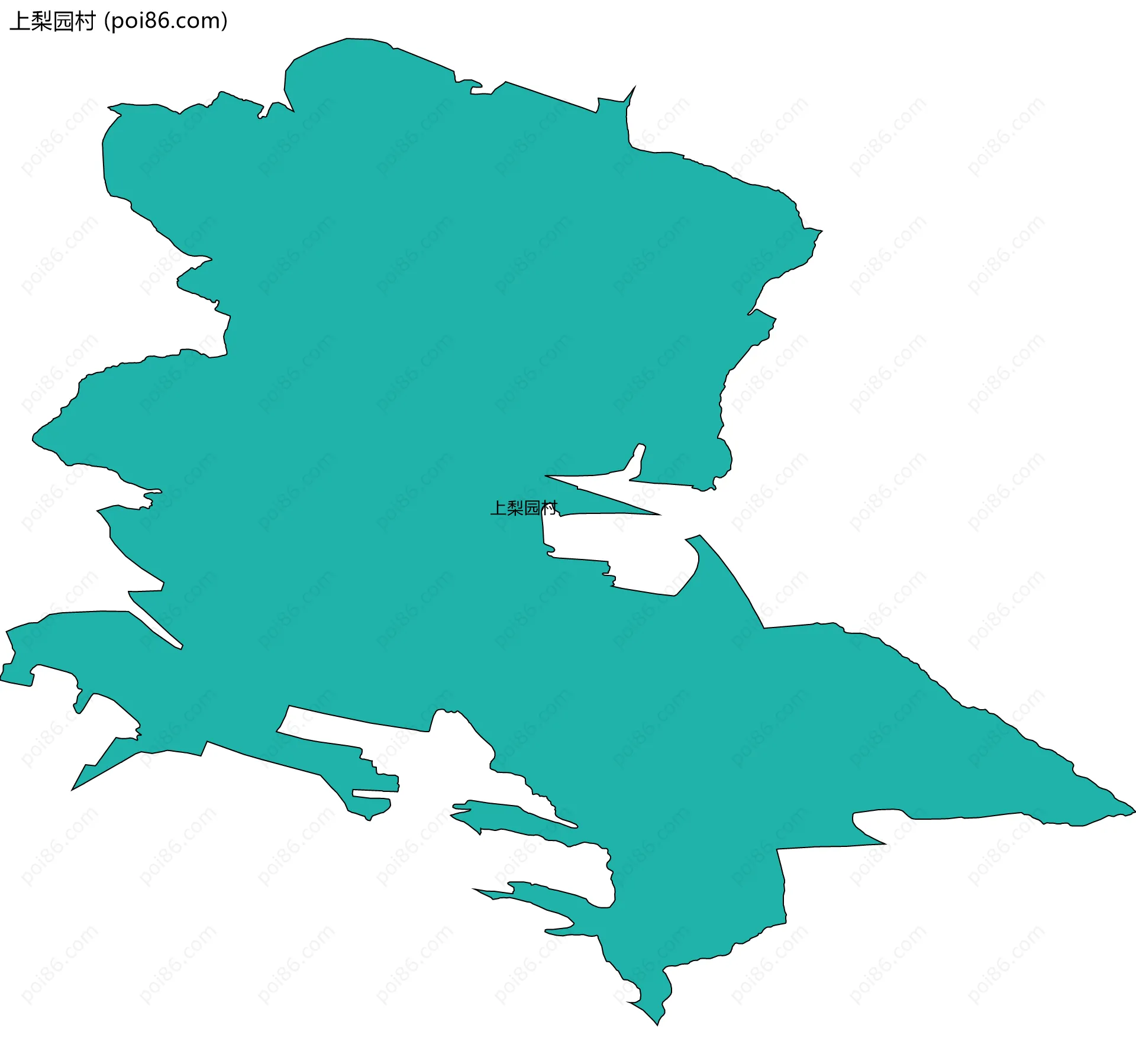 上梨园村边界地图