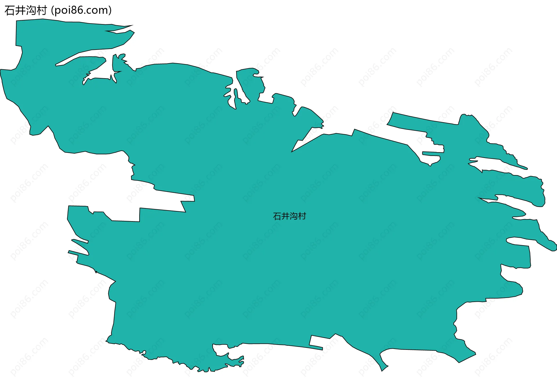 石井沟村边界地图