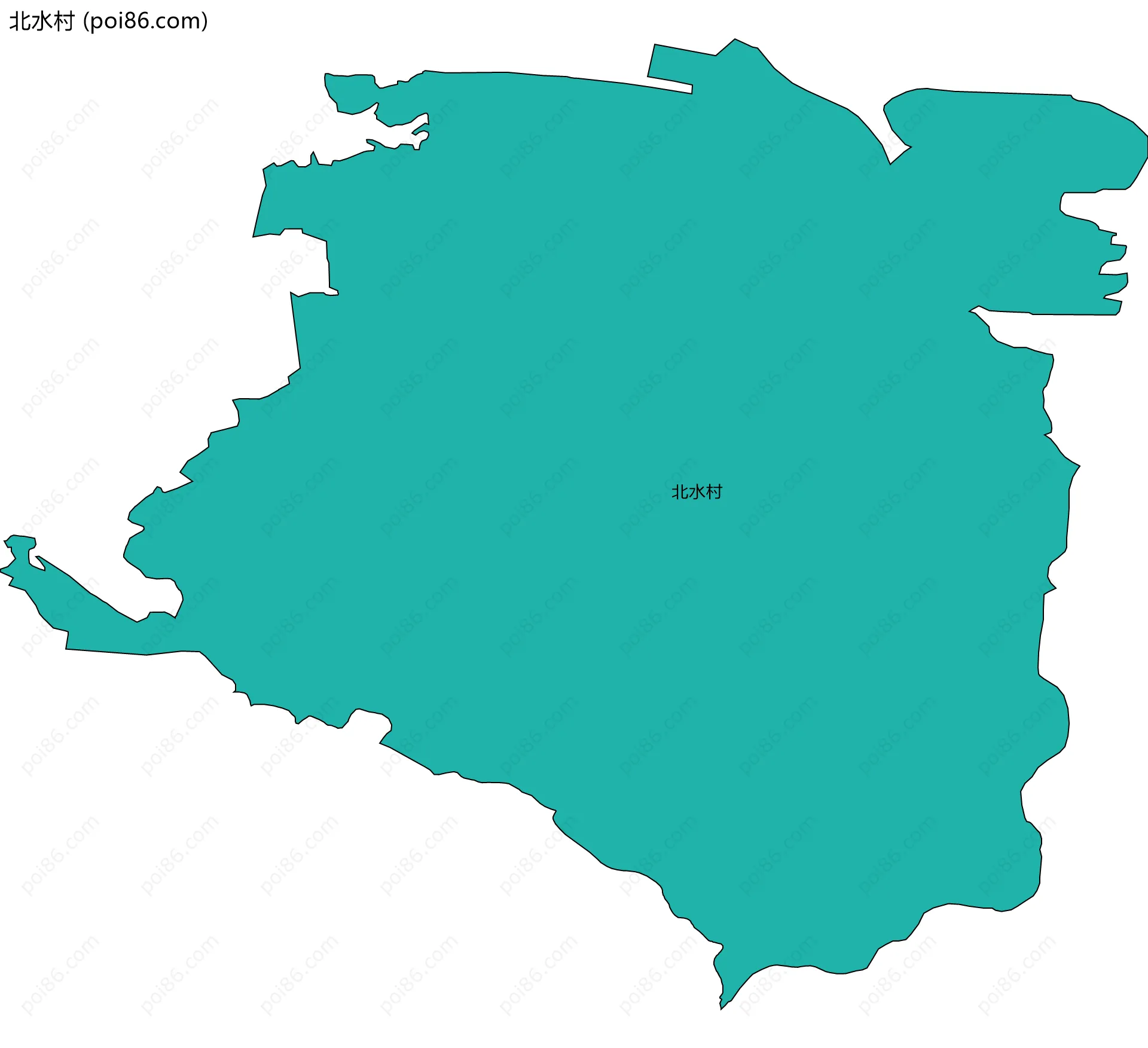 北水村边界地图