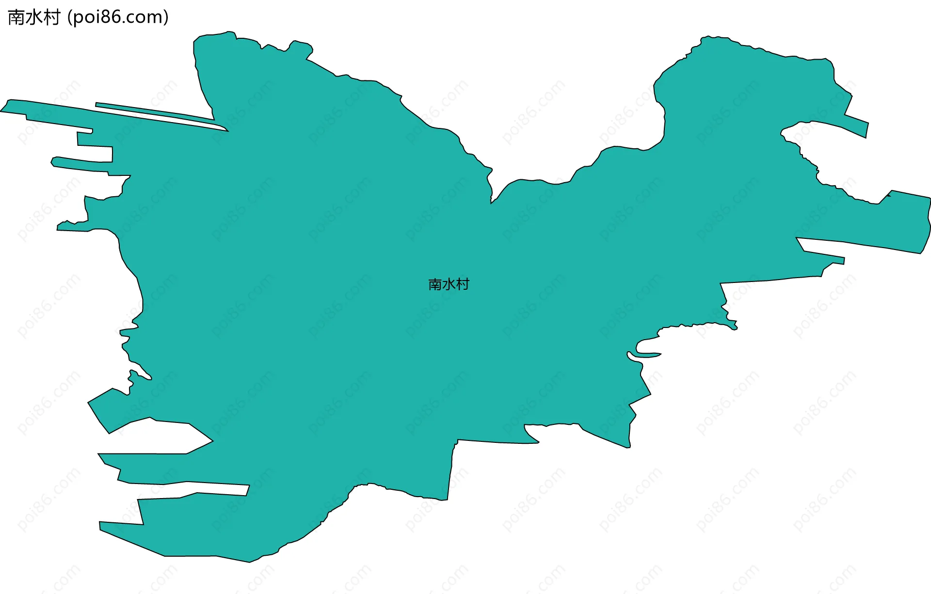 南水村边界地图