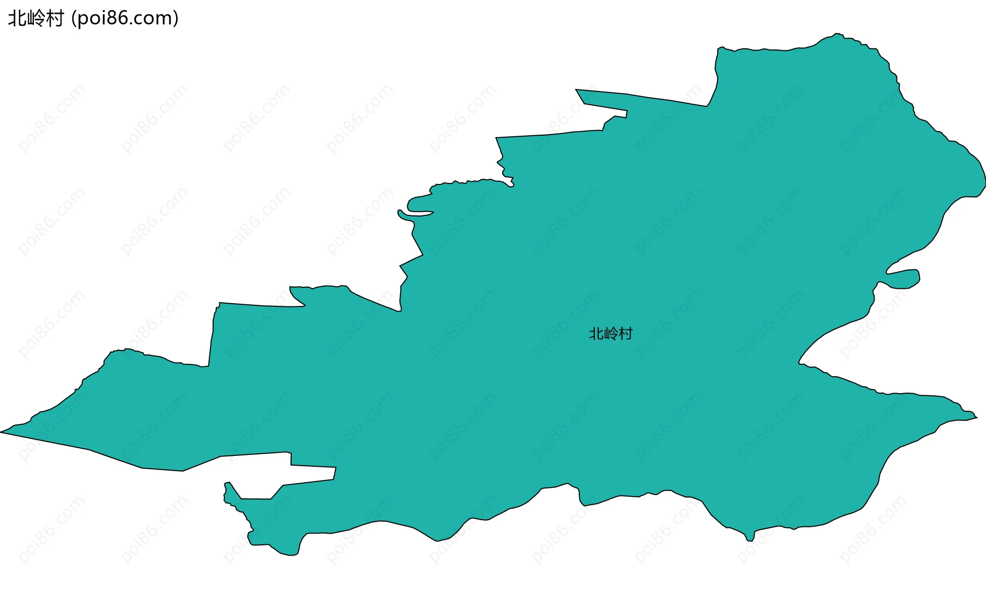 北岭村边界地图