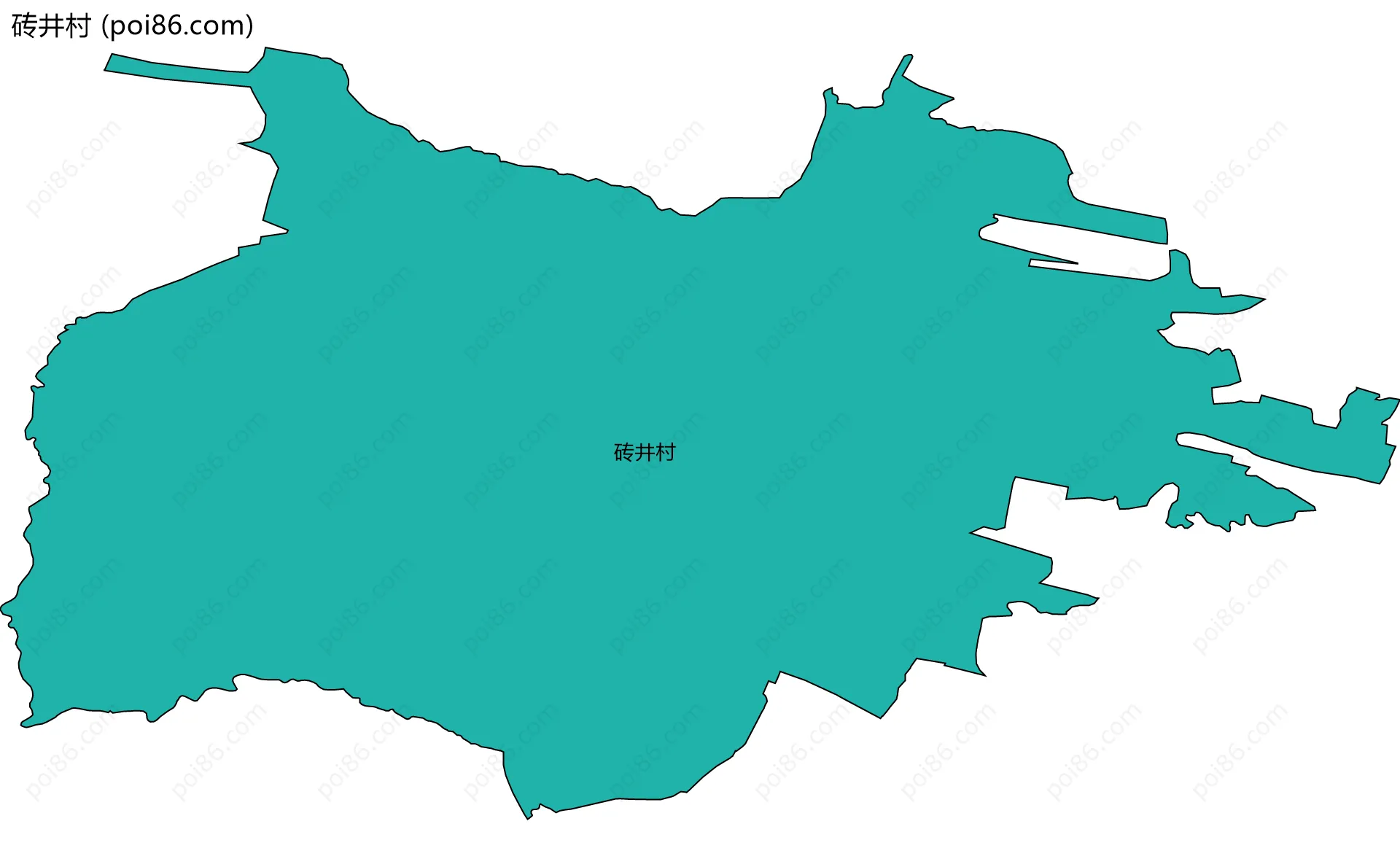 砖井村边界地图