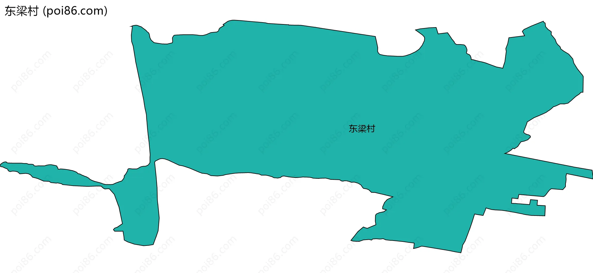 东梁村边界地图