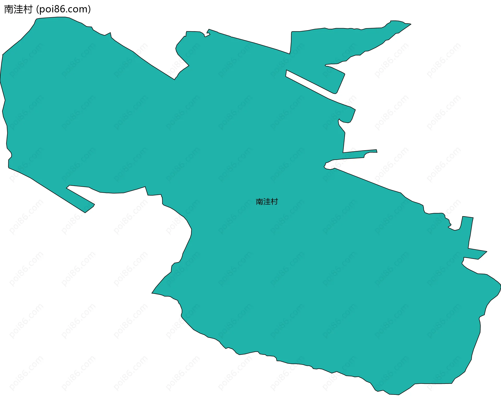 南洼村边界地图