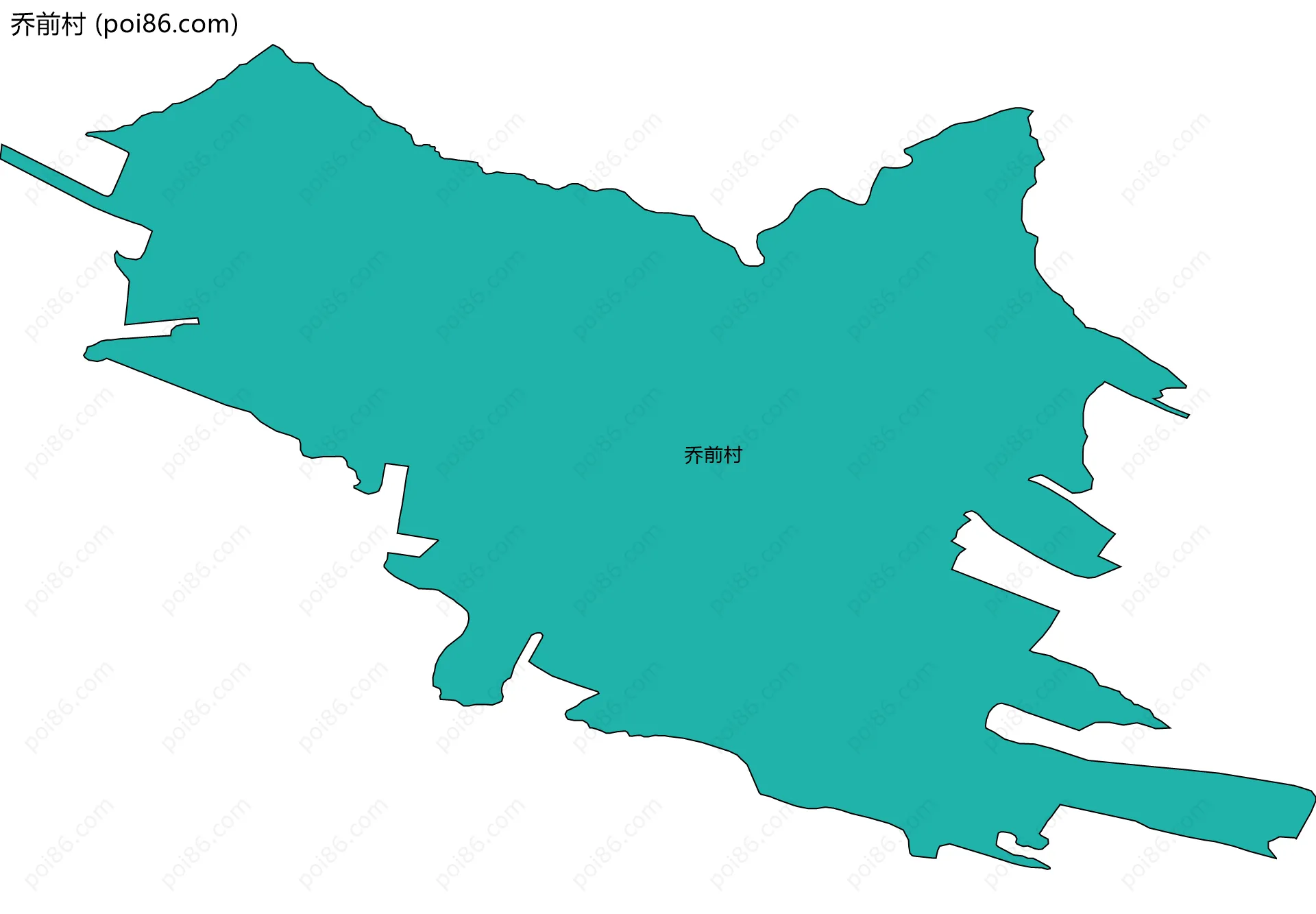 乔前村边界地图