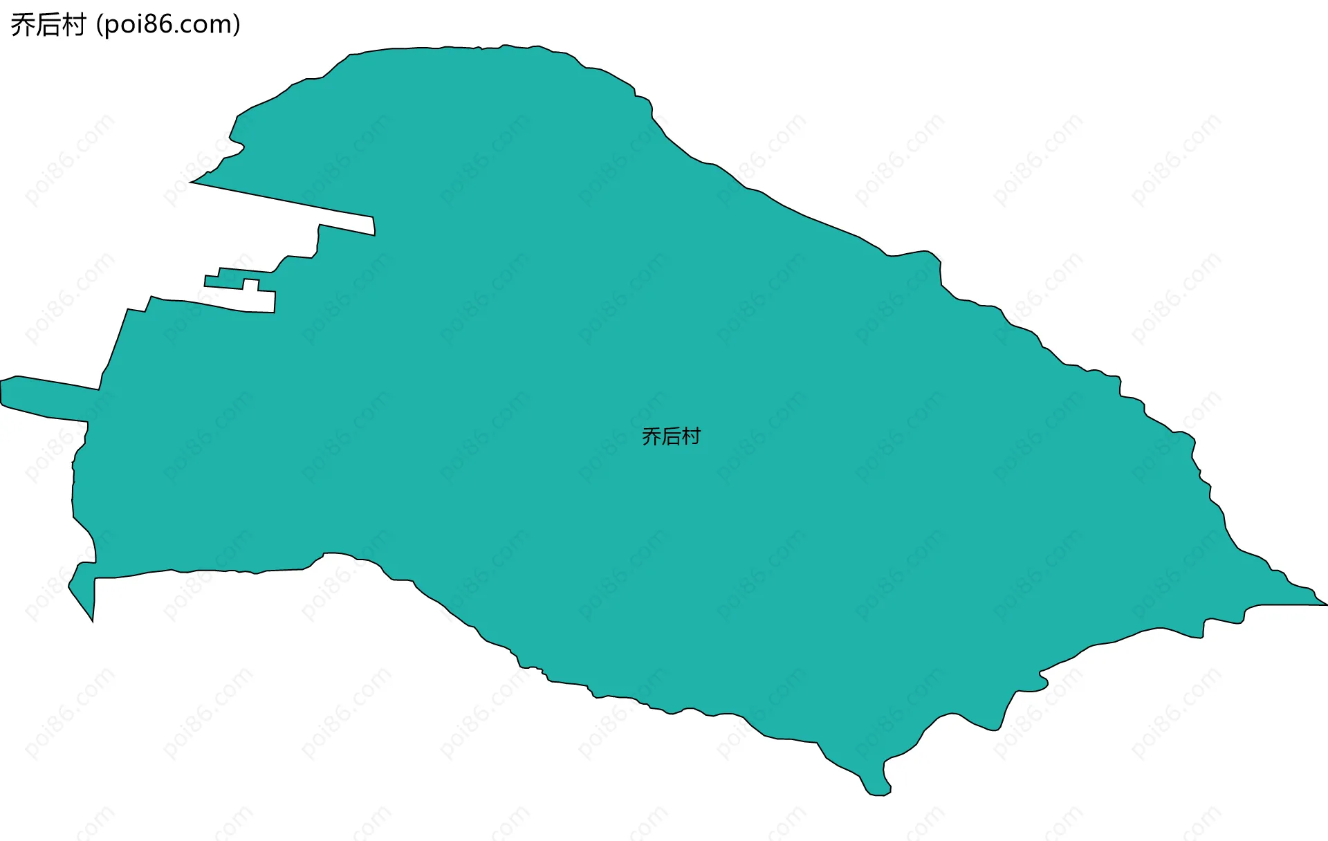 乔后村边界地图