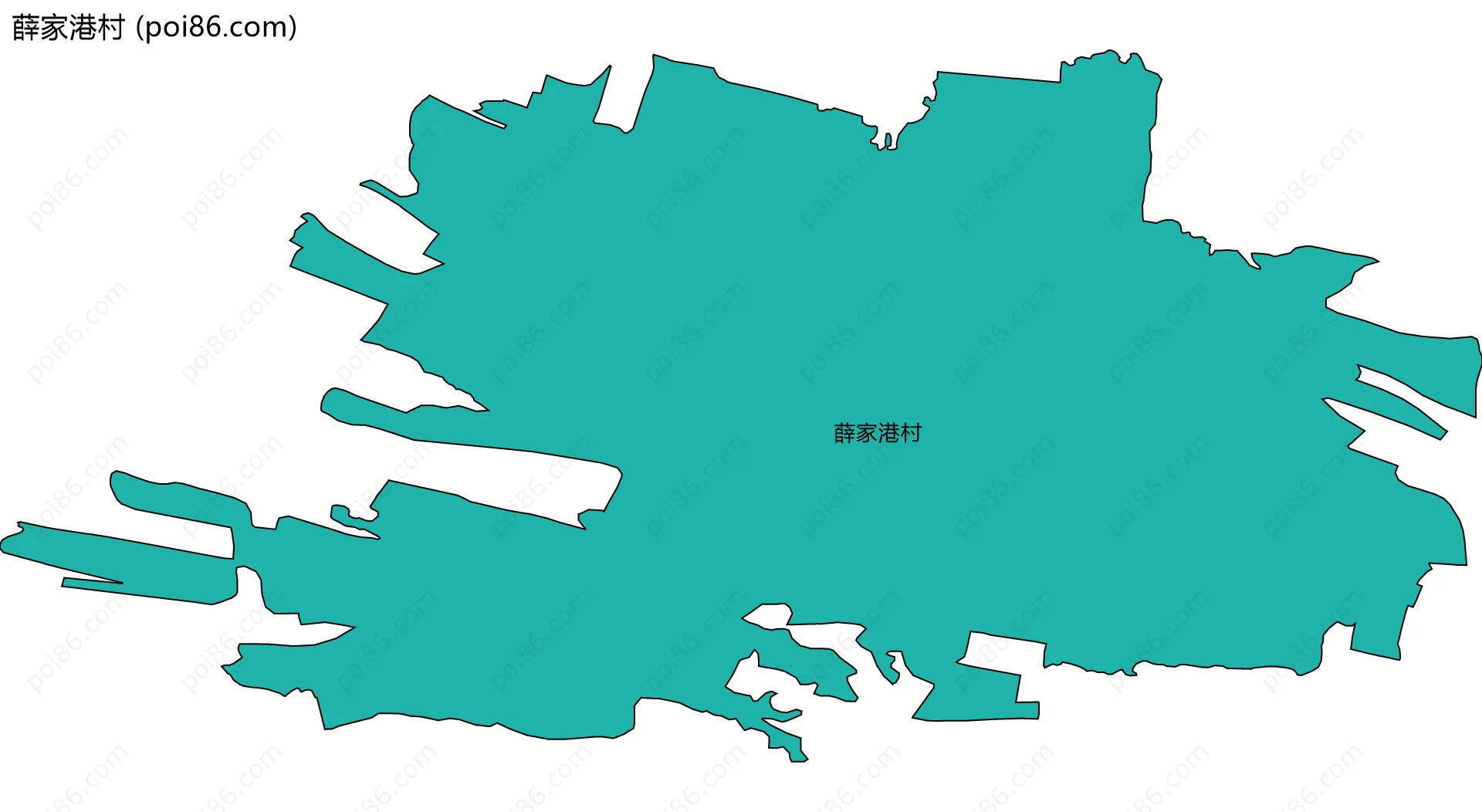 薛家港村边界地图