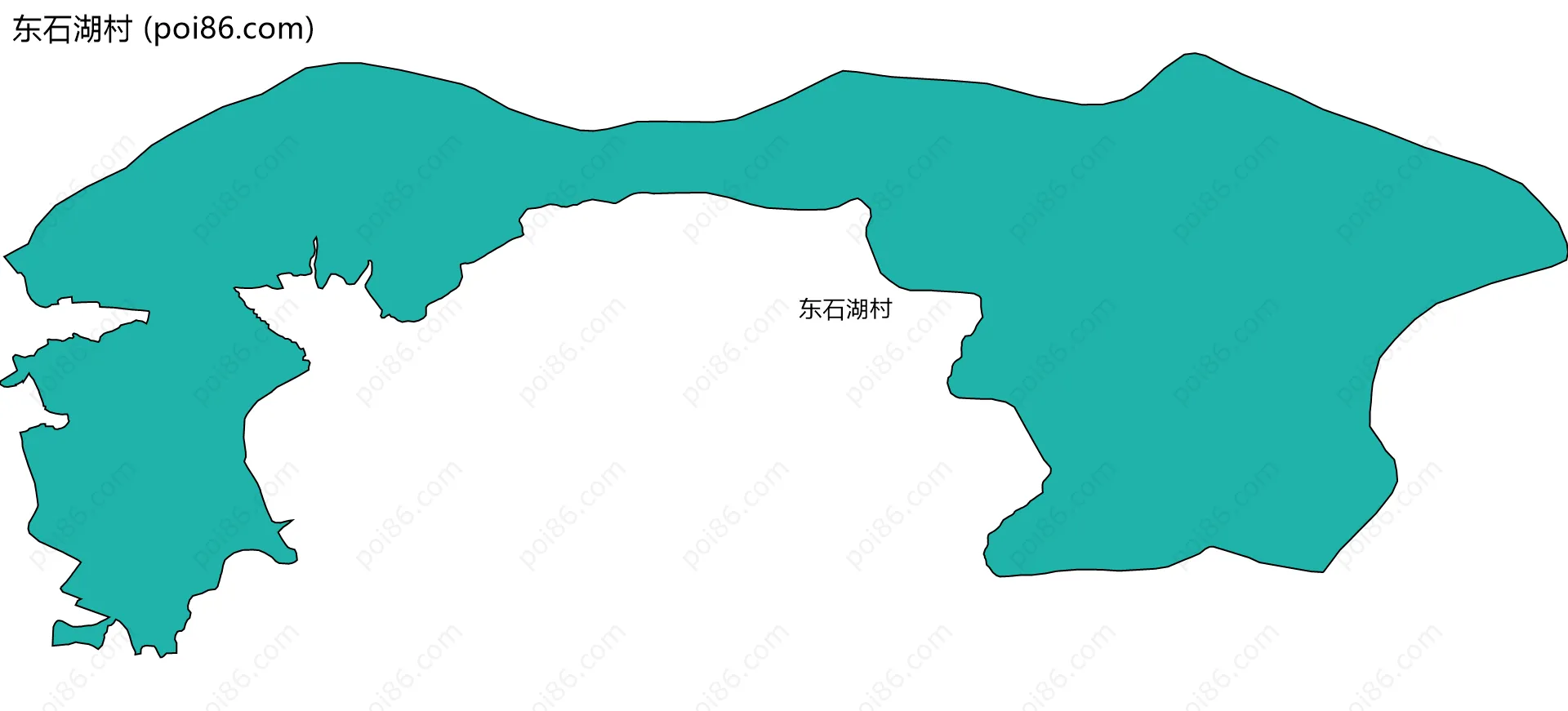 东石湖村边界地图