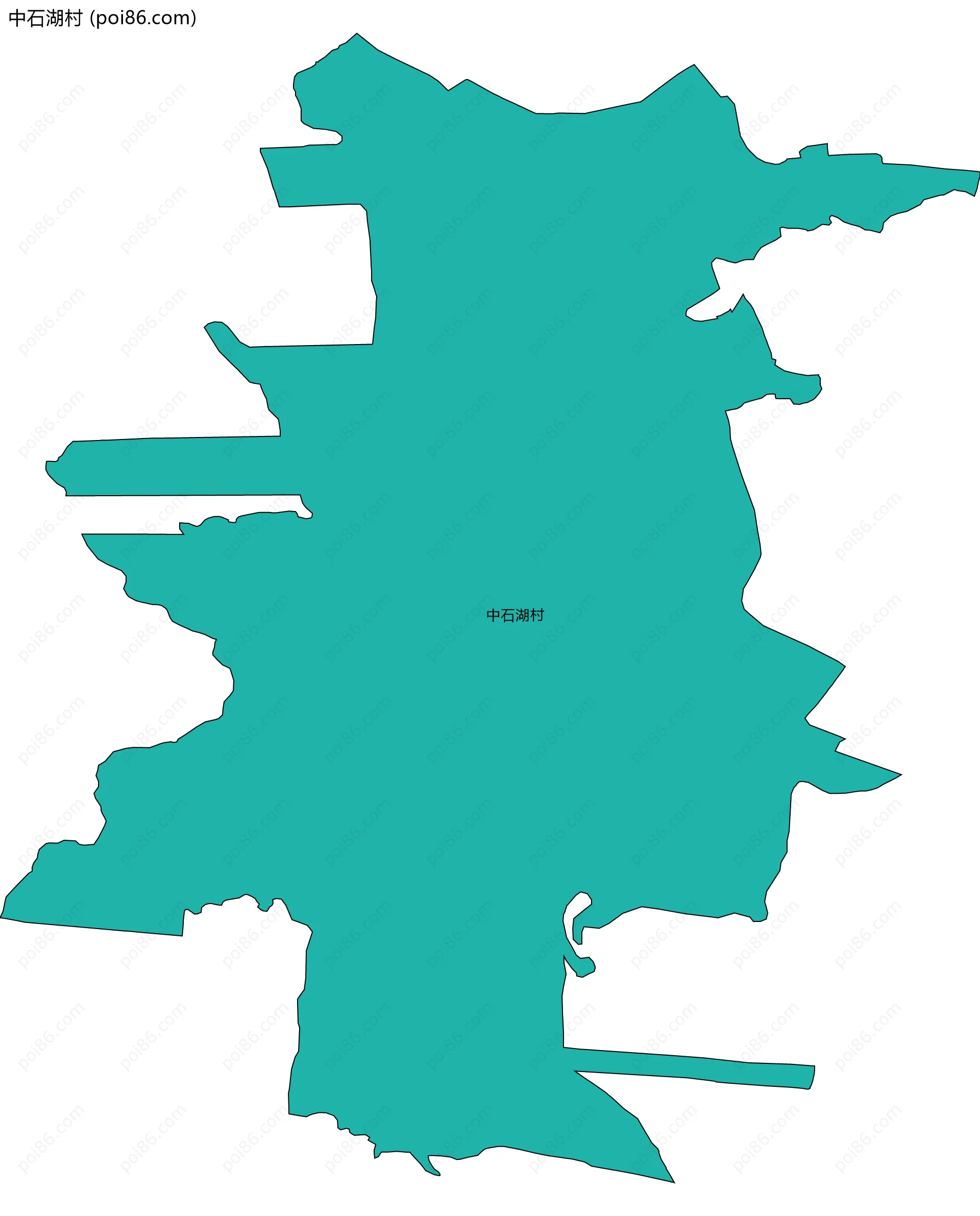 中石湖村边界地图