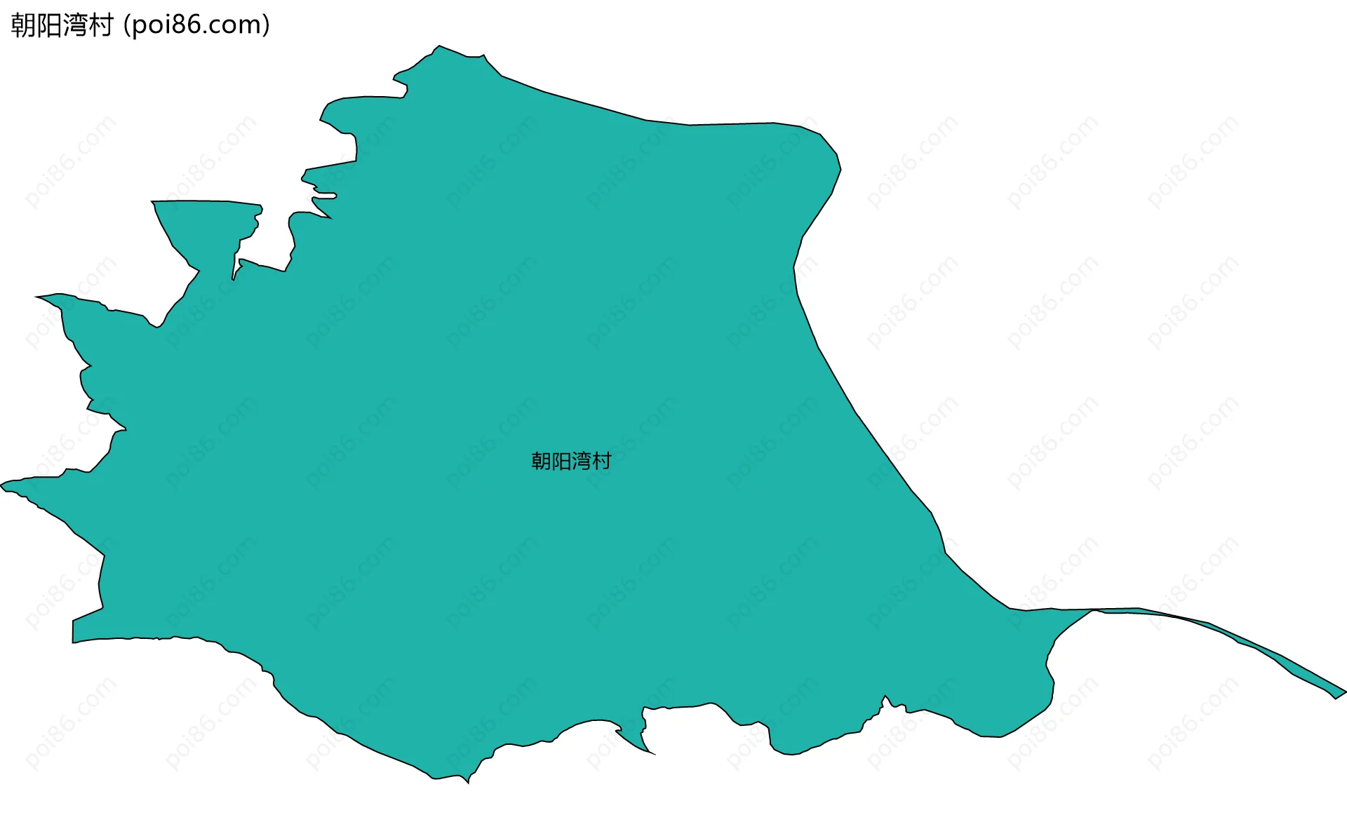 朝阳湾村边界地图
