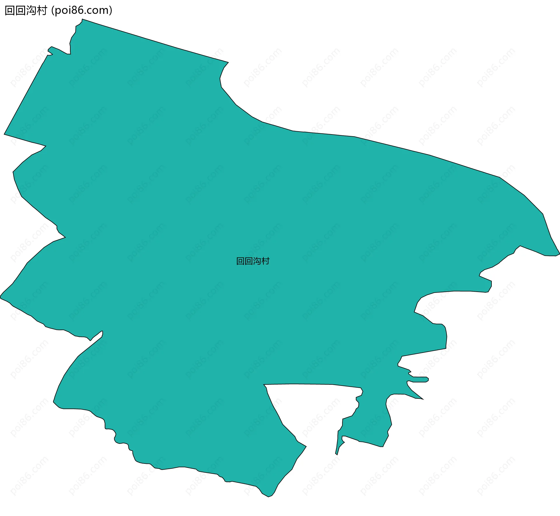 回回沟村边界地图